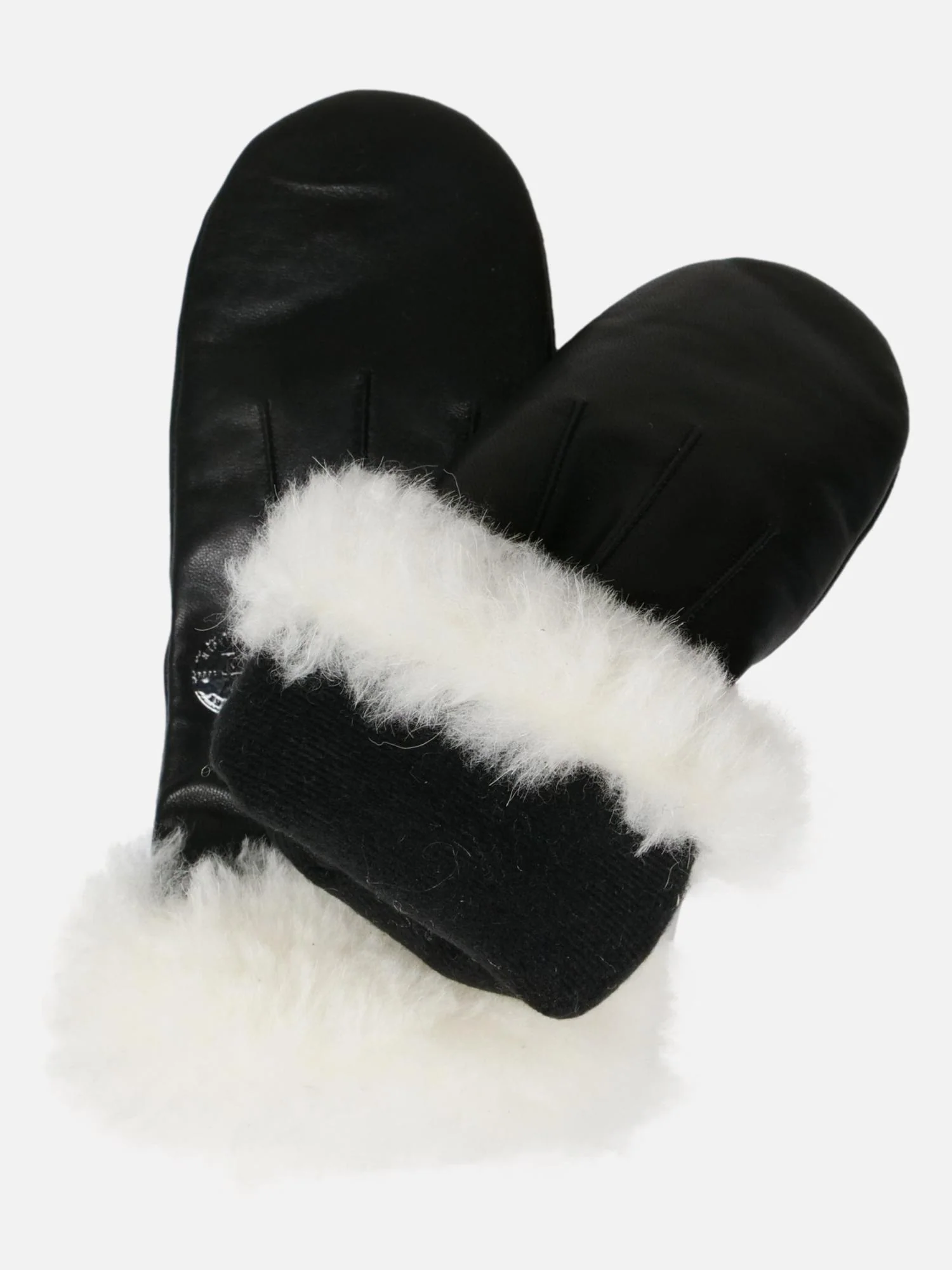 2116 -F Mitten - White Lamb Mansjet - Får læder - Accesories - Sort - Image 2