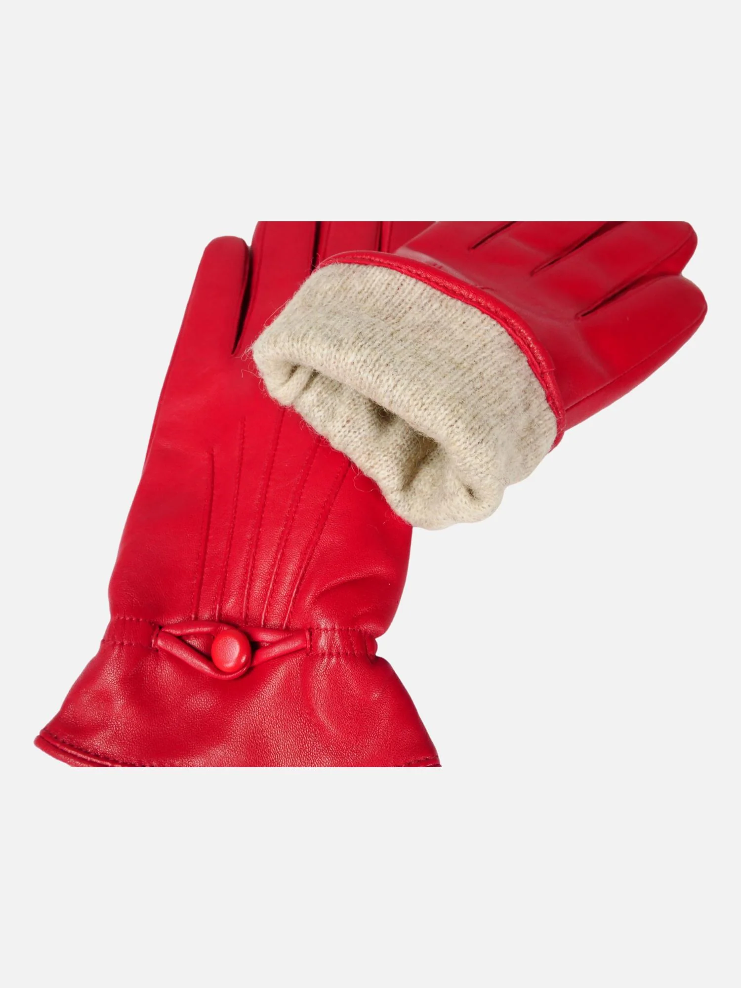 2646 Handske - Lamblink læder -accesories - rød - Image 2