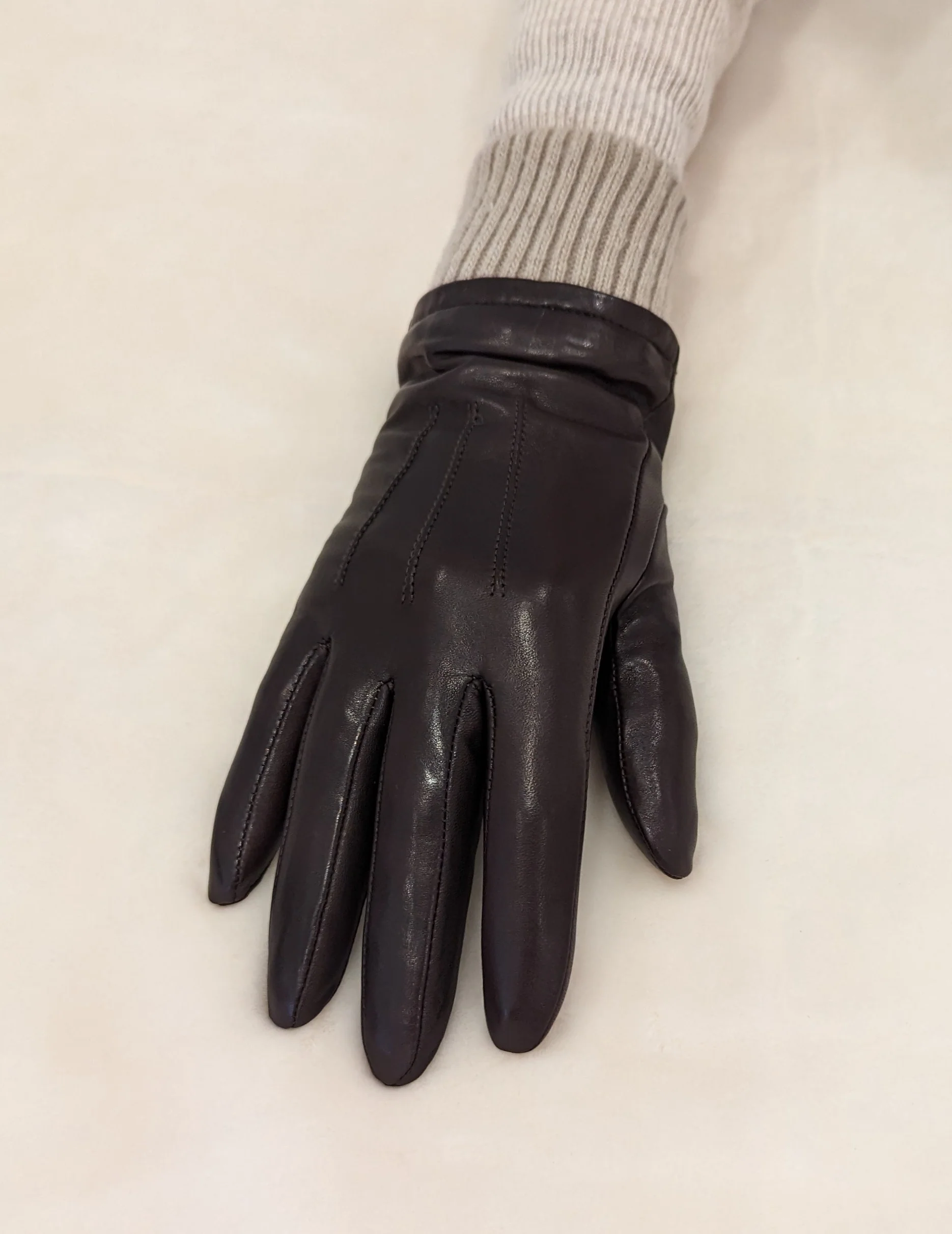 3010 Handske - Lammeskind - Accesories - Brun - Image 3