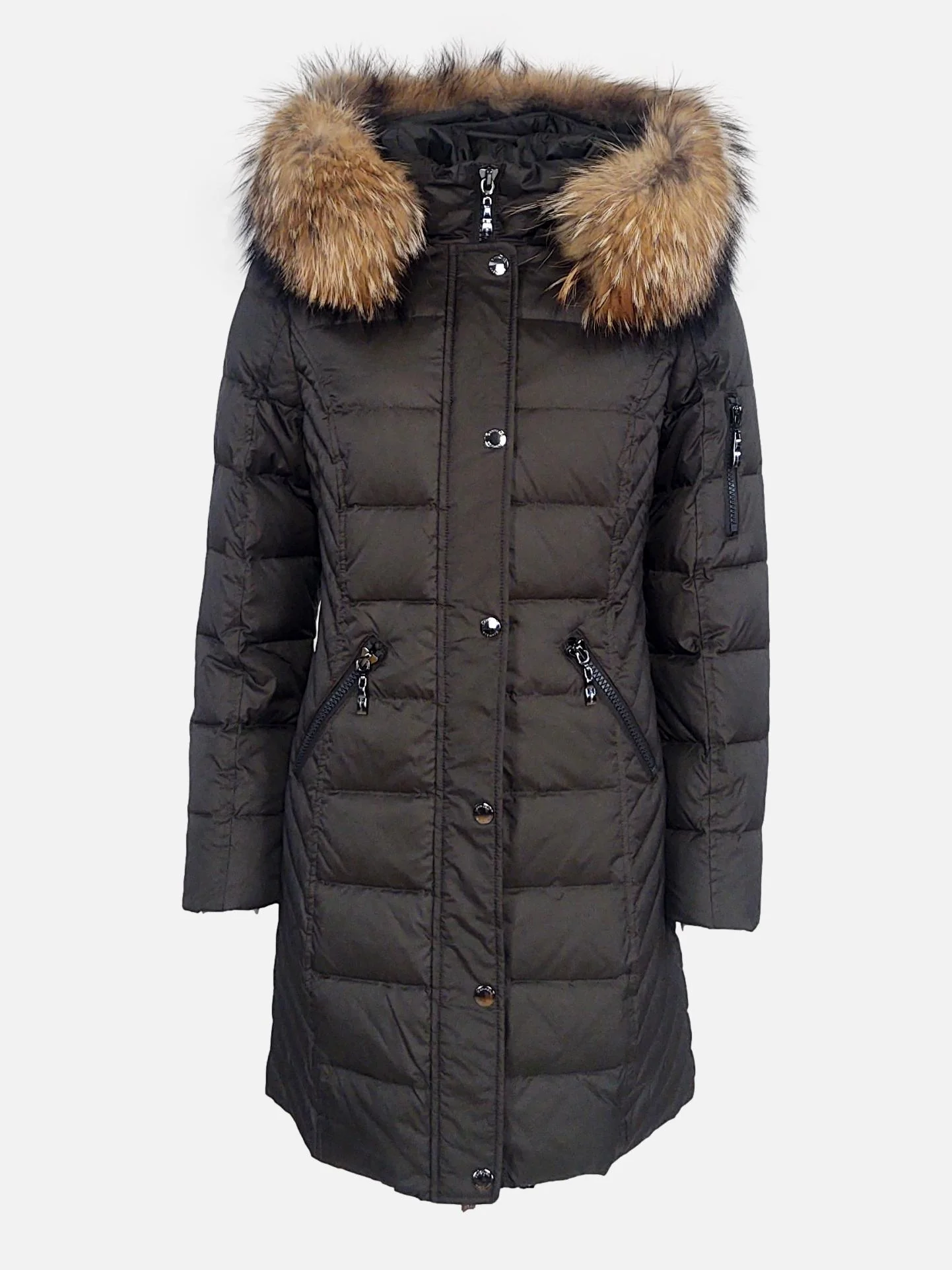 7778-610R, - Alfa 90 cm. - Hood - Down - Women - Army