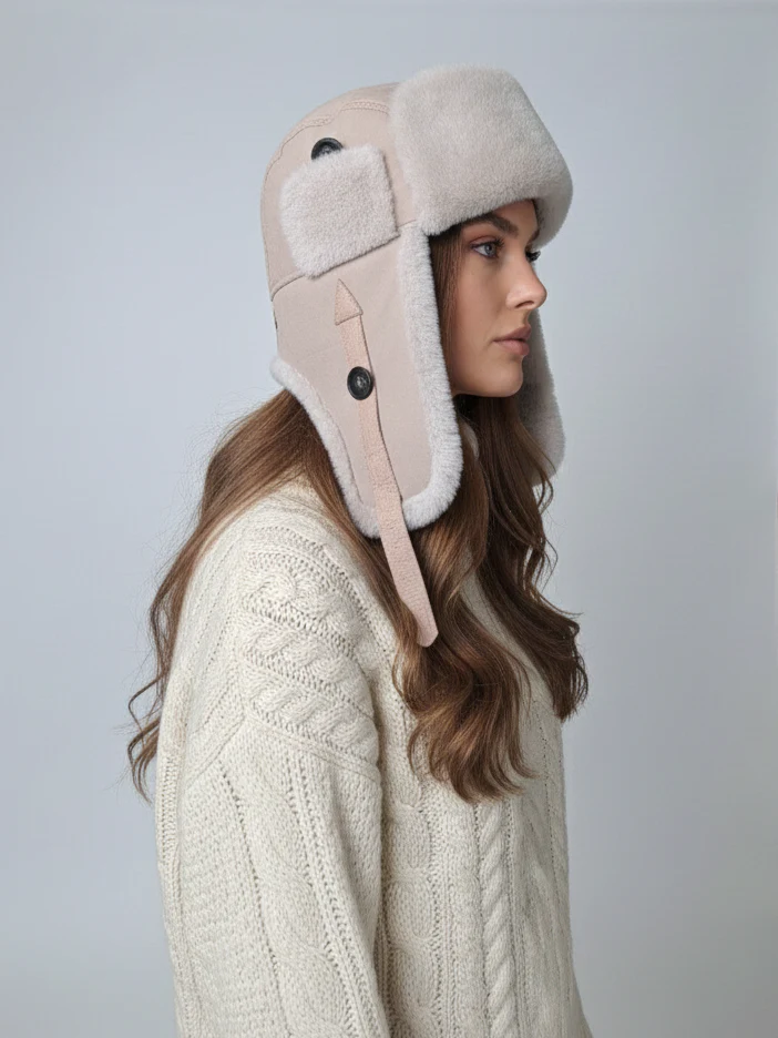 A226177-001 Trooper Hat - Lamb - Accesories - Beige - Image 7