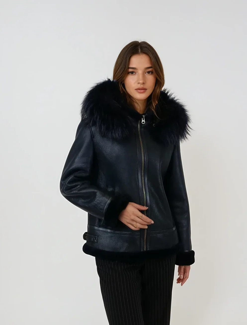 Adine, 60 cm. - Hætte - Cool Lam - Damer - Navy - Image 4