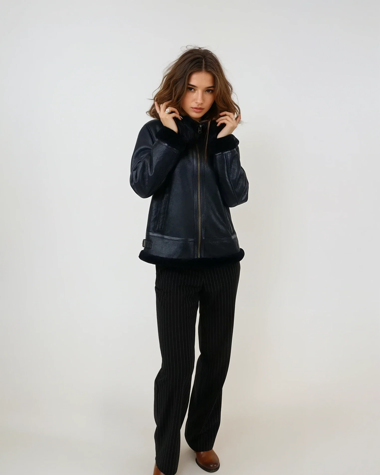 Adine, 60 cm. - Hætte - Cool Lam - Damer - Navy - Image 5