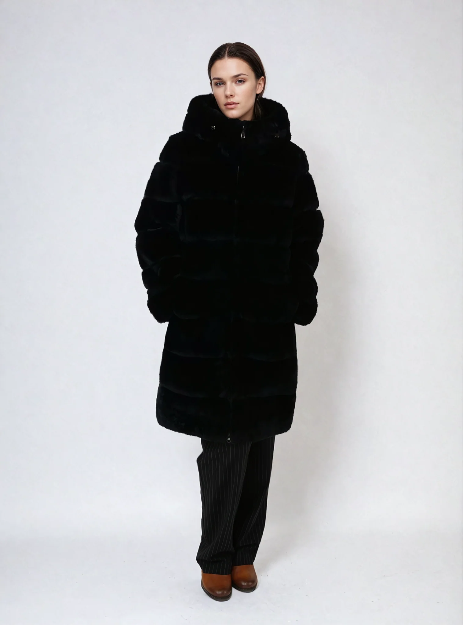 Alba, 90 cm. - Hood - Rex - Kvinder - Sort - Image 2