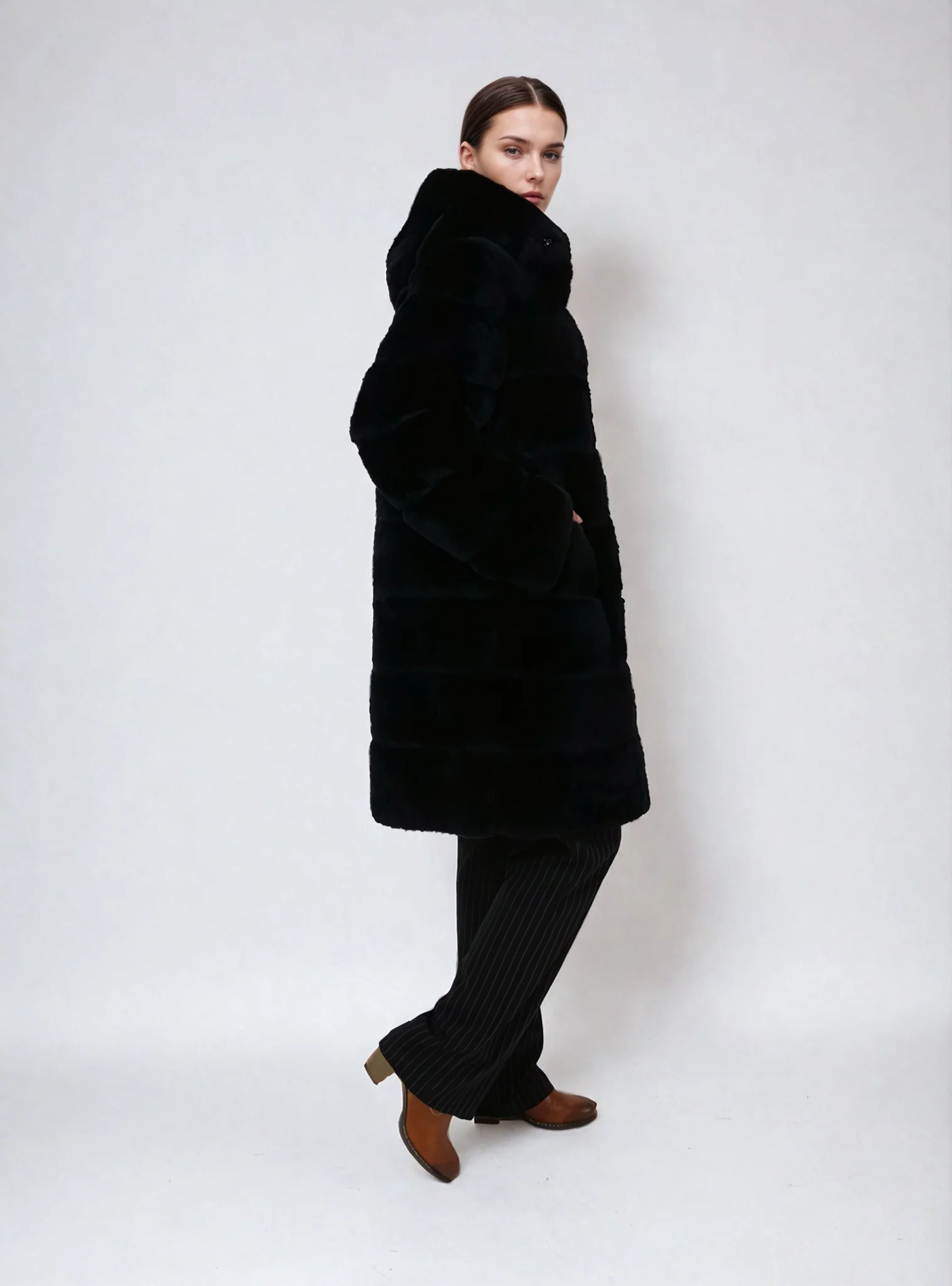 Alba, 90 cm. - Hood - Rex - Kvinder - Sort - Image 5