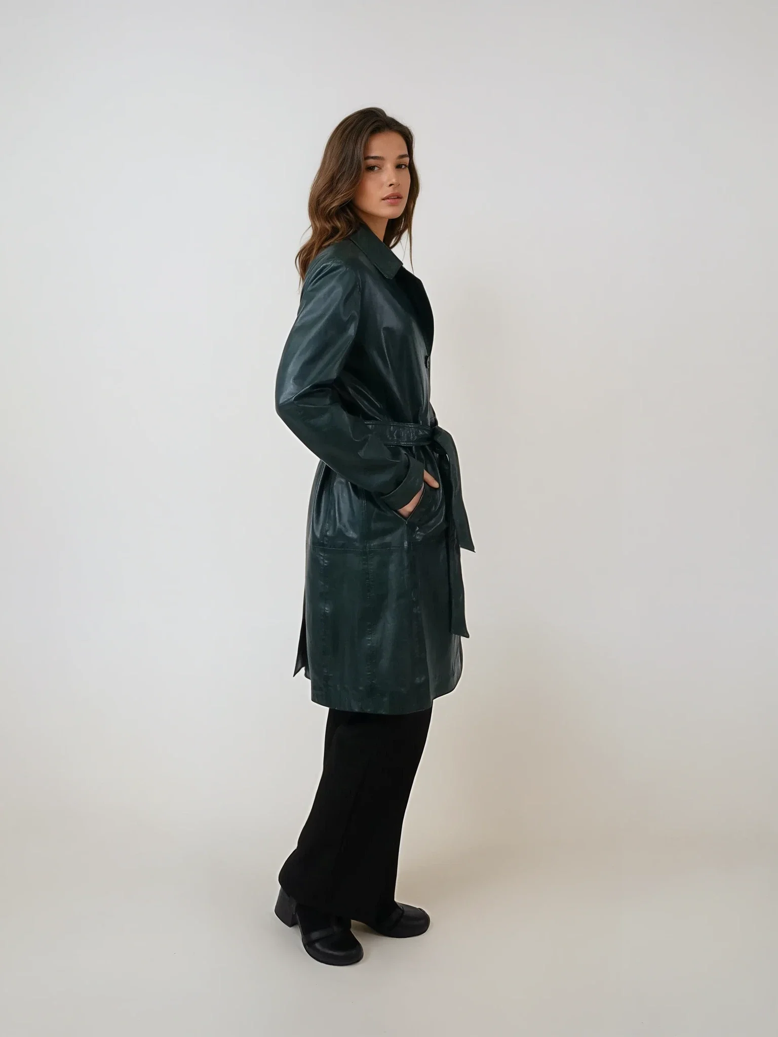 Arlise, 94 cm. - Lamme Malli Læder - Mand - Kobbergrøn - Image 5