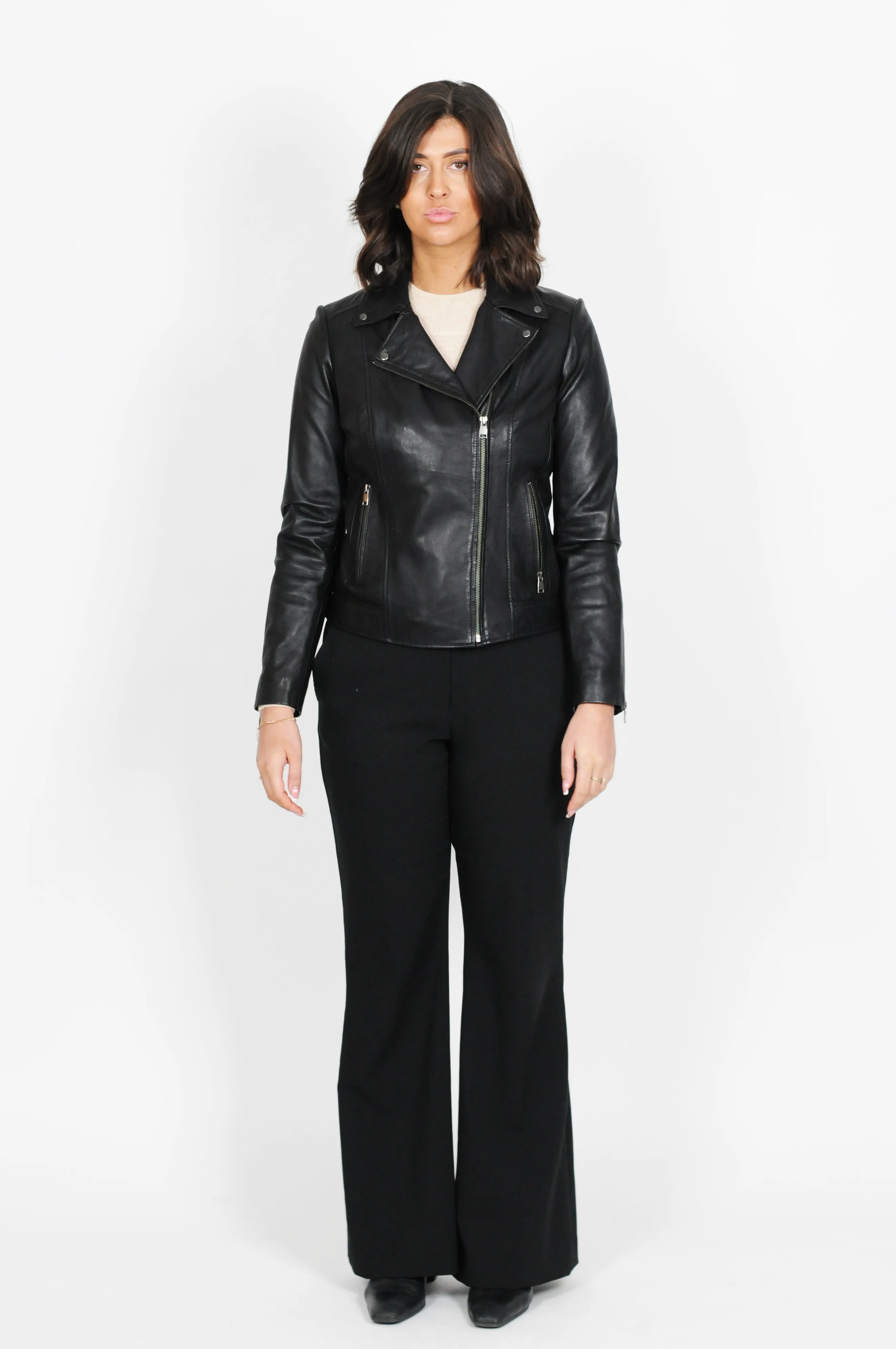 Bella - Lamb Leatherjacket - Kvinder - Sort - Image 5