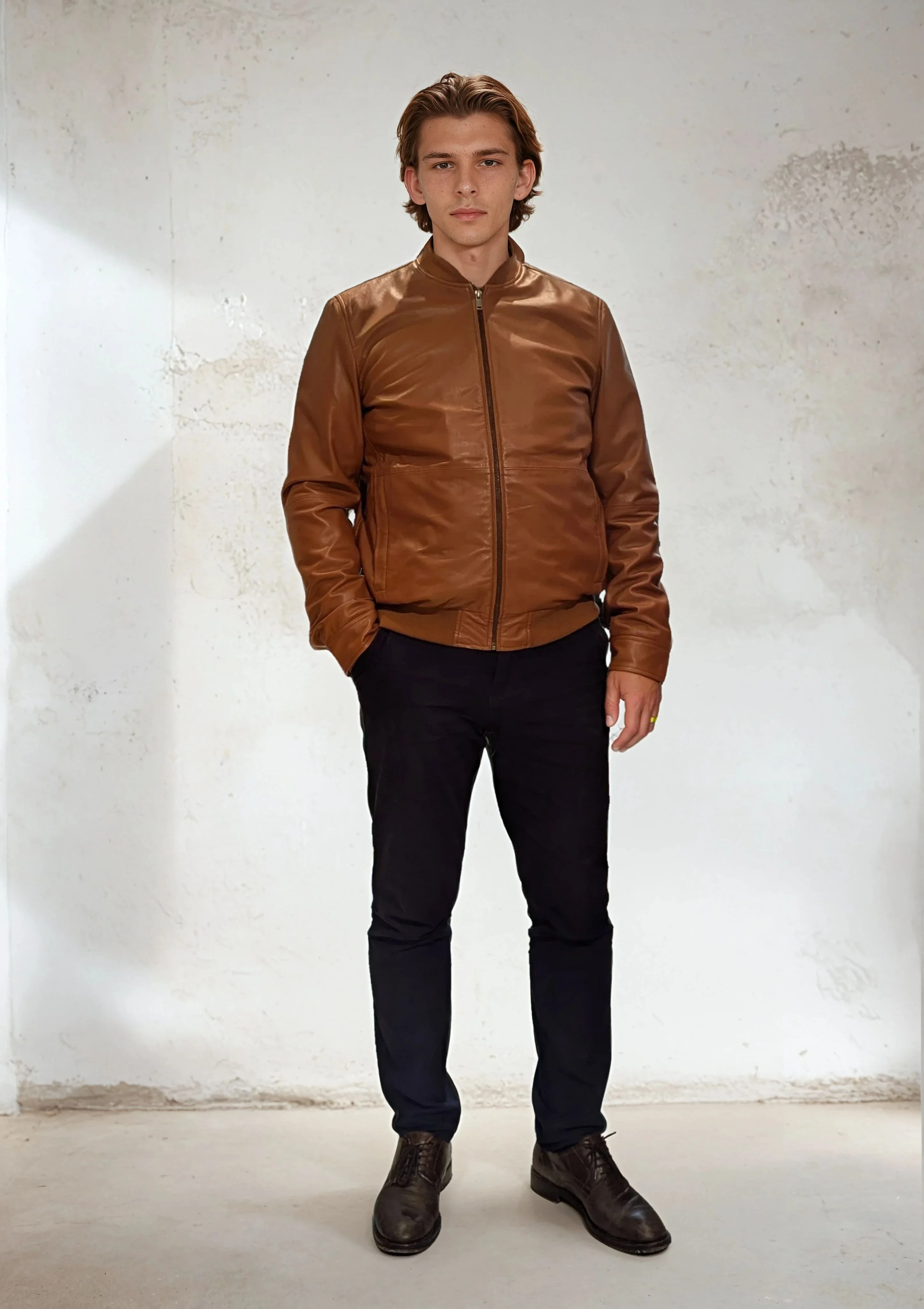 Benn - Lamb Thick Dace Leather -Man - Cognac - Image 6