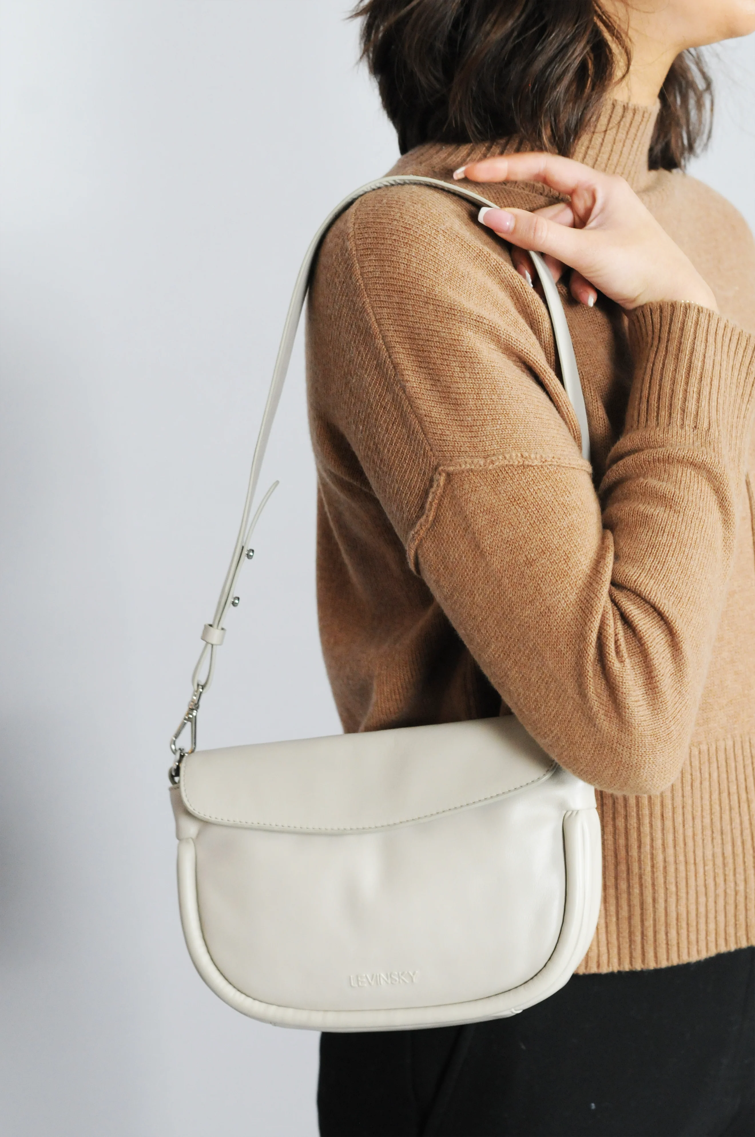 Crossbody 14840 - Læder Taske - Tilbehør - Beige - Image 2