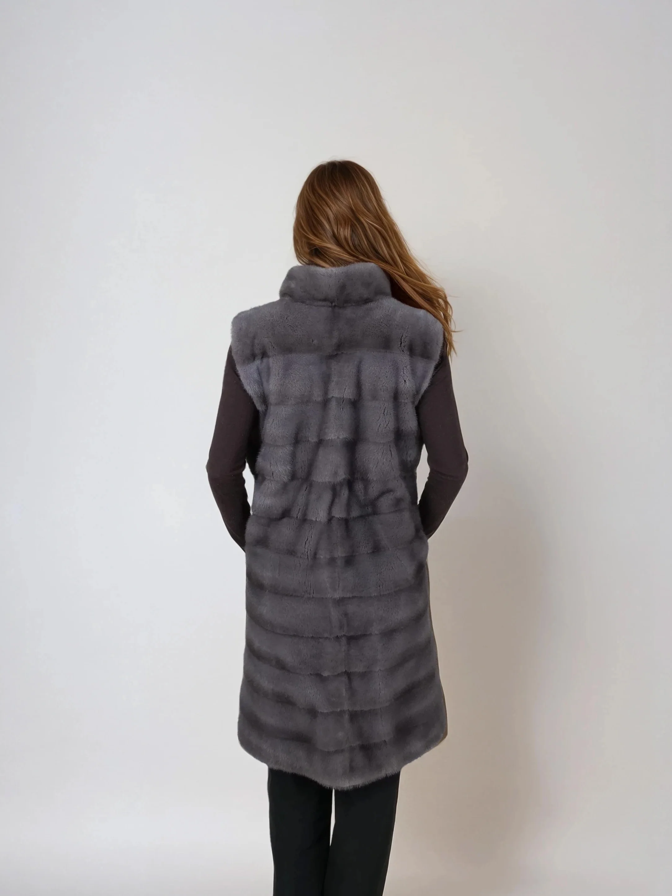 Denise Vest, 94 cm. - Halsbånd - Mink - Kvinder - Grå - Image 6