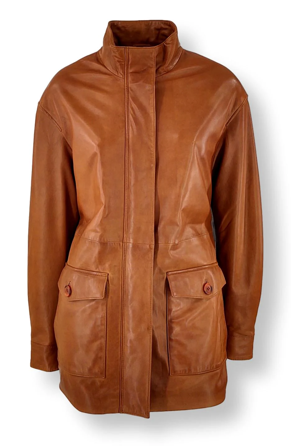Eira - Skind jakke - Dame - Cognac - Image 3