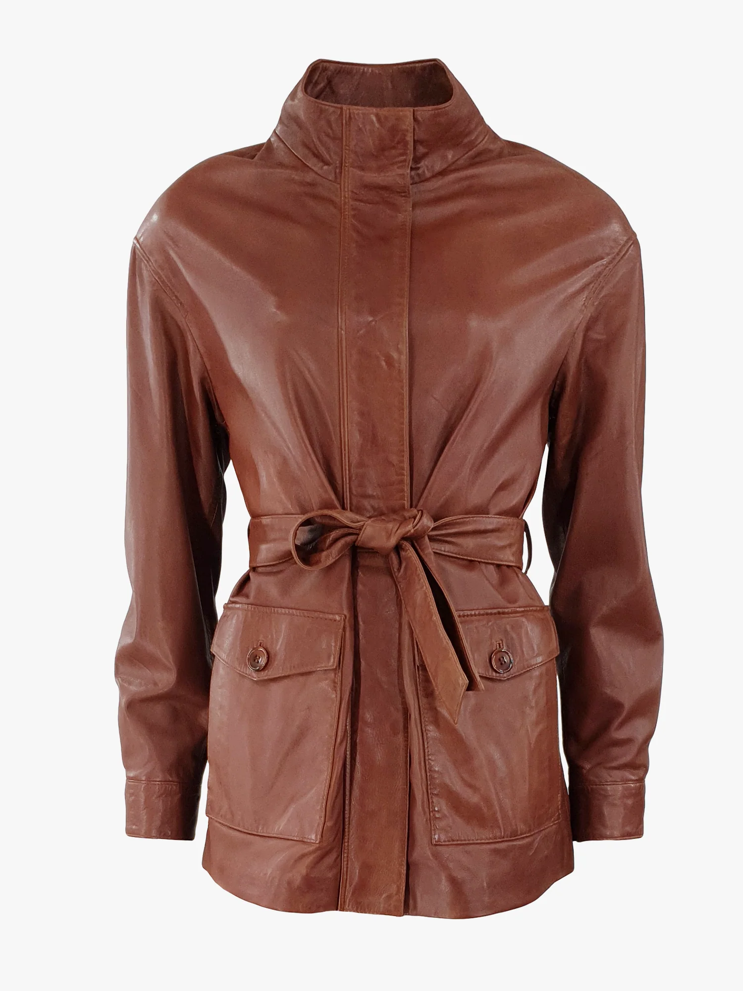 Eira - Skind jakke - Dame - Mørke Cognac