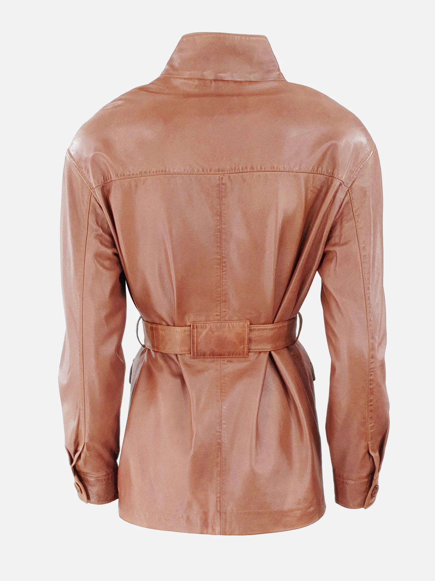 Eira - Skind jakke - Dame - Mørke Cognac - Image 3