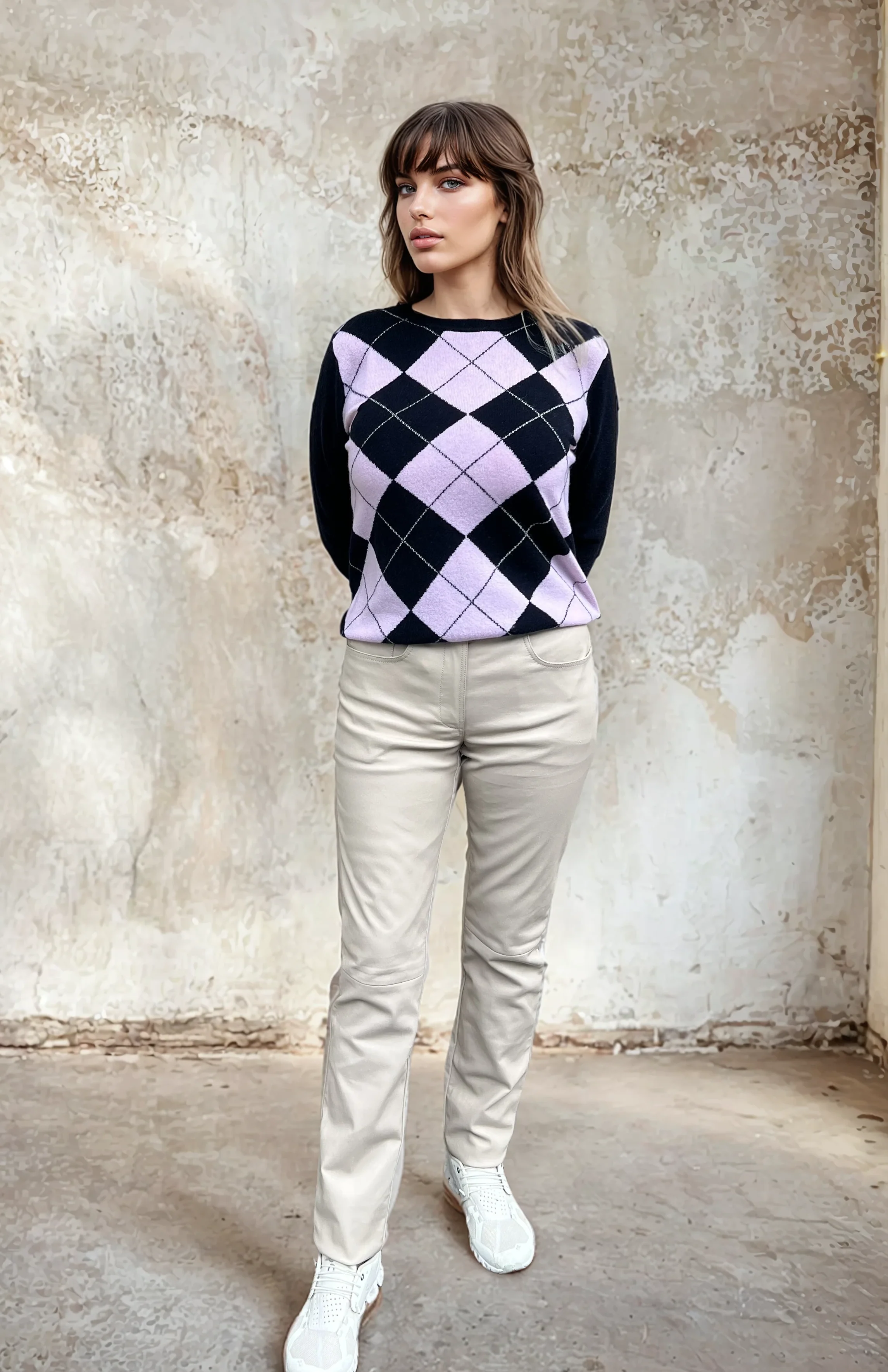 Envi Stretch lammeskind bukser - Dame - Beige - Image 4