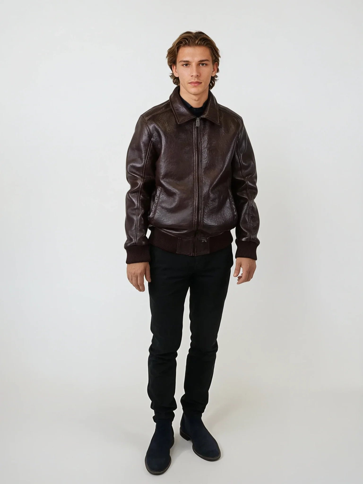 Fallon, 68 cm. - Lammeskind Jakke - Mand - Brun - Image 5