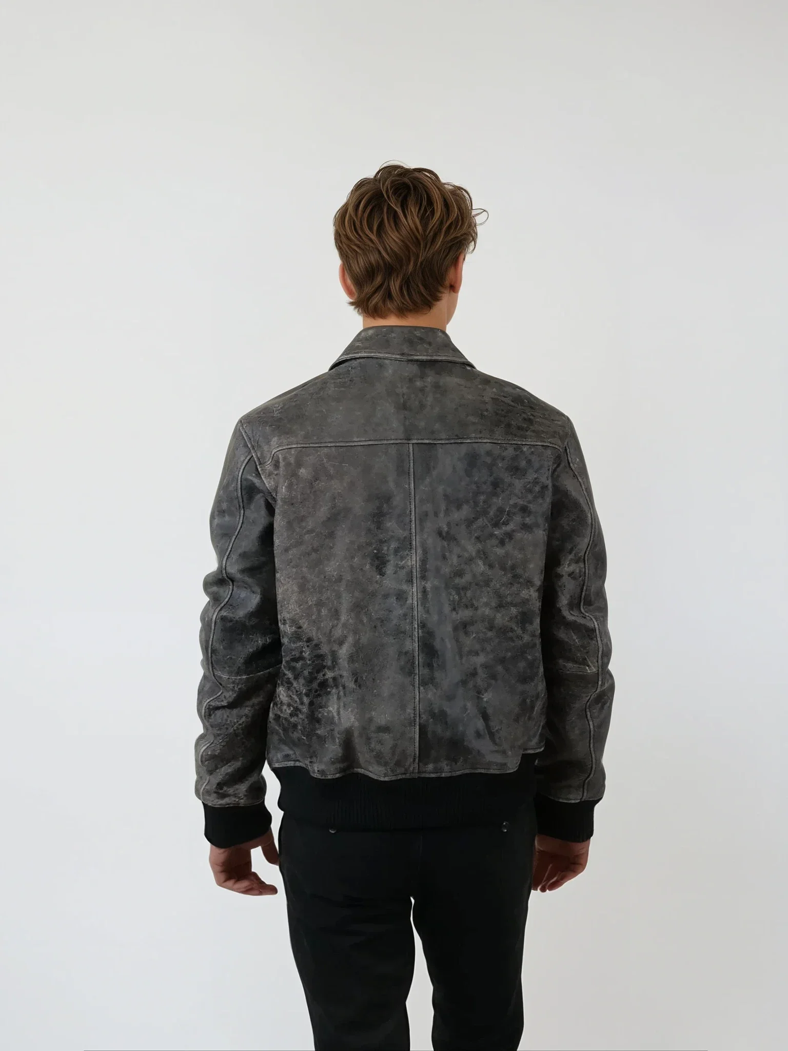 Feris, 65 cm. - Lammelæder - Mand - Sort - Image 5