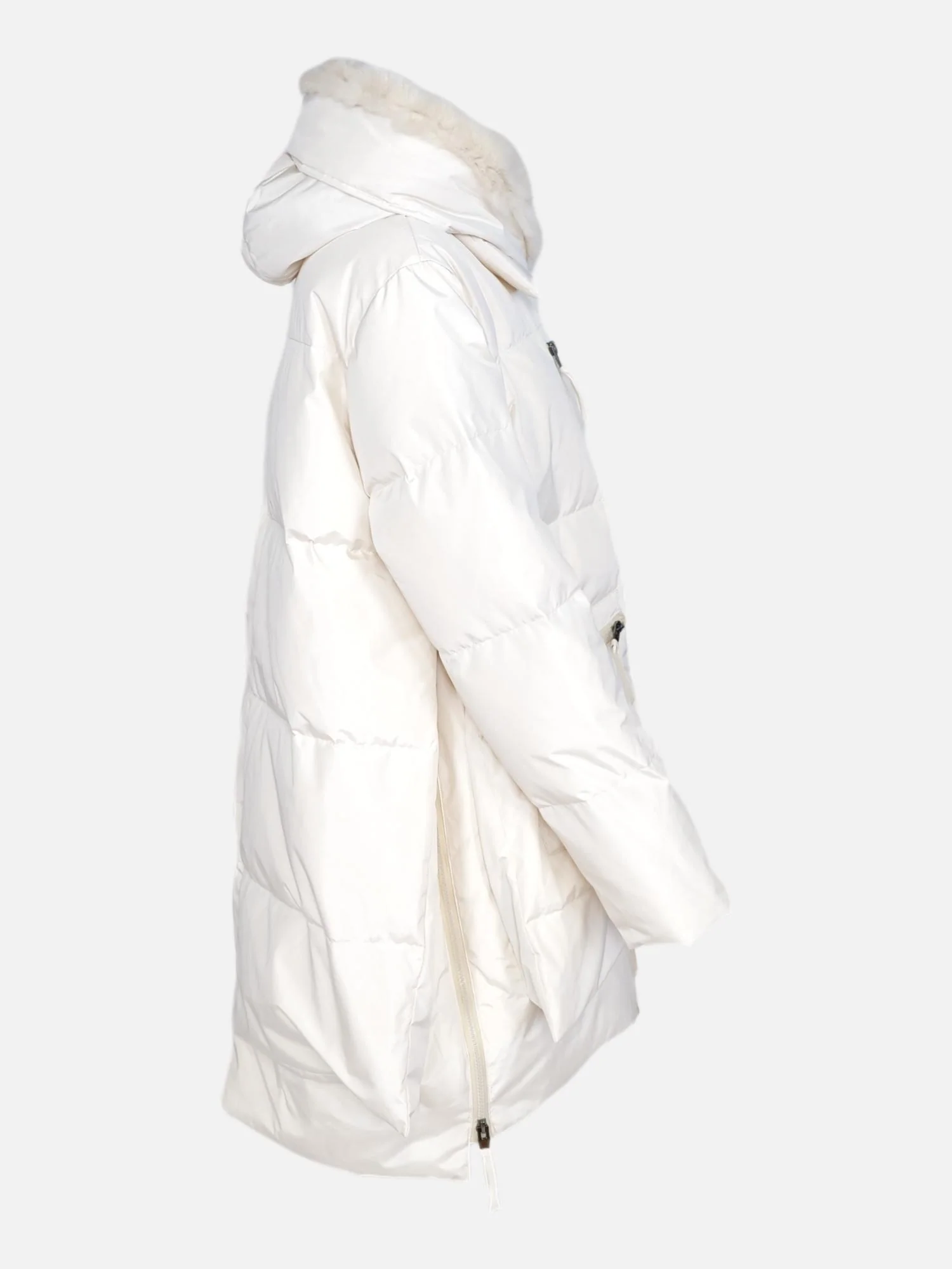 For evigt, 90 cm. - Hood - Down - Kvinder - Dark Cream - Image 2