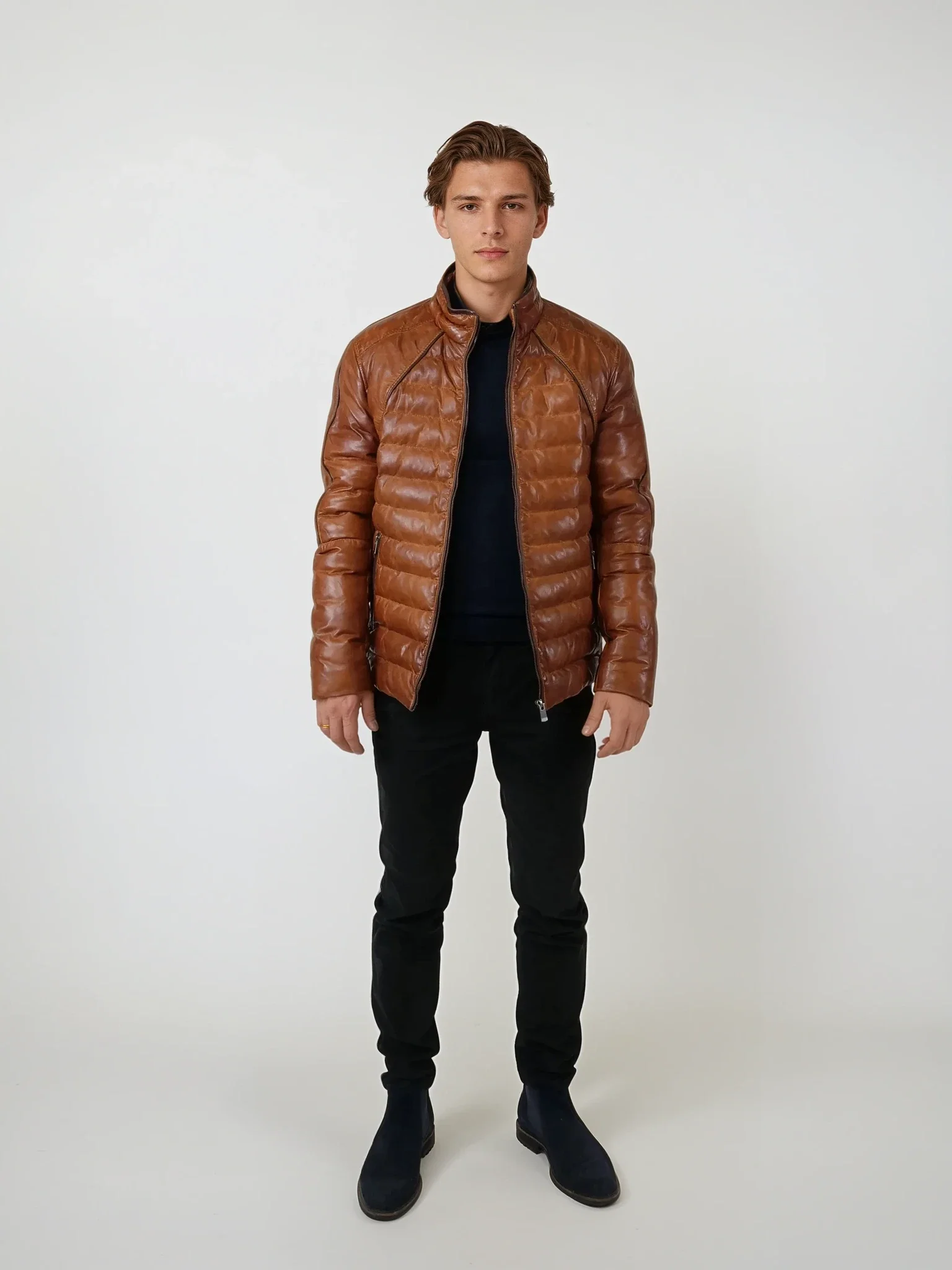 Freddy 65 cm. - Skindjakke - Herre - Cognac - Image 2