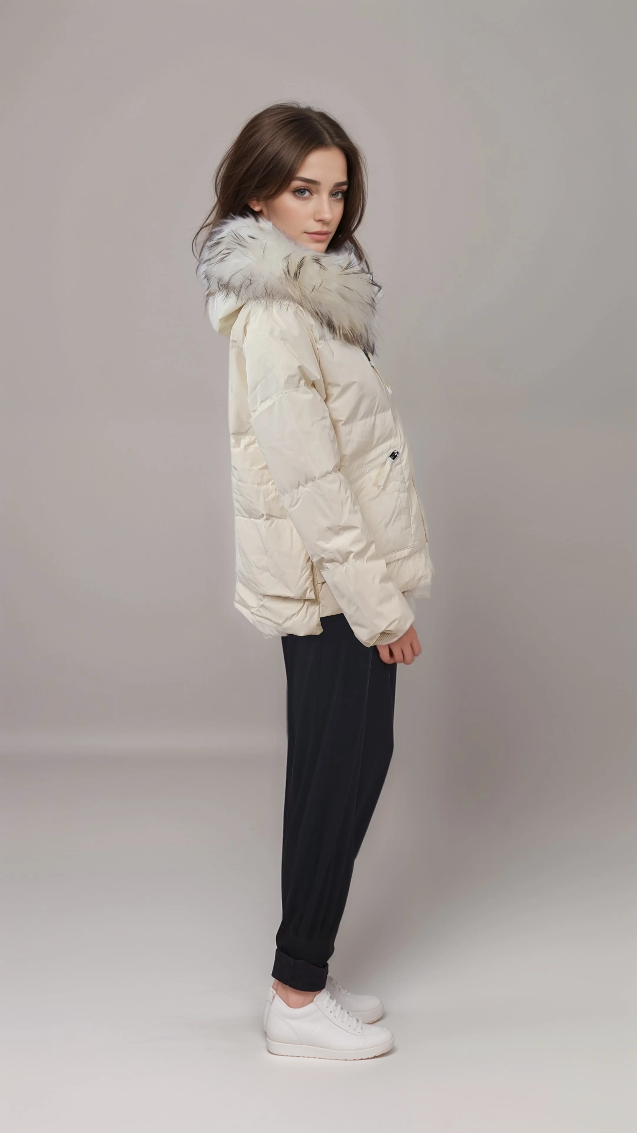 Fugge, 61 cm. - Hood - Down - Kvinder - FRA - Image 2