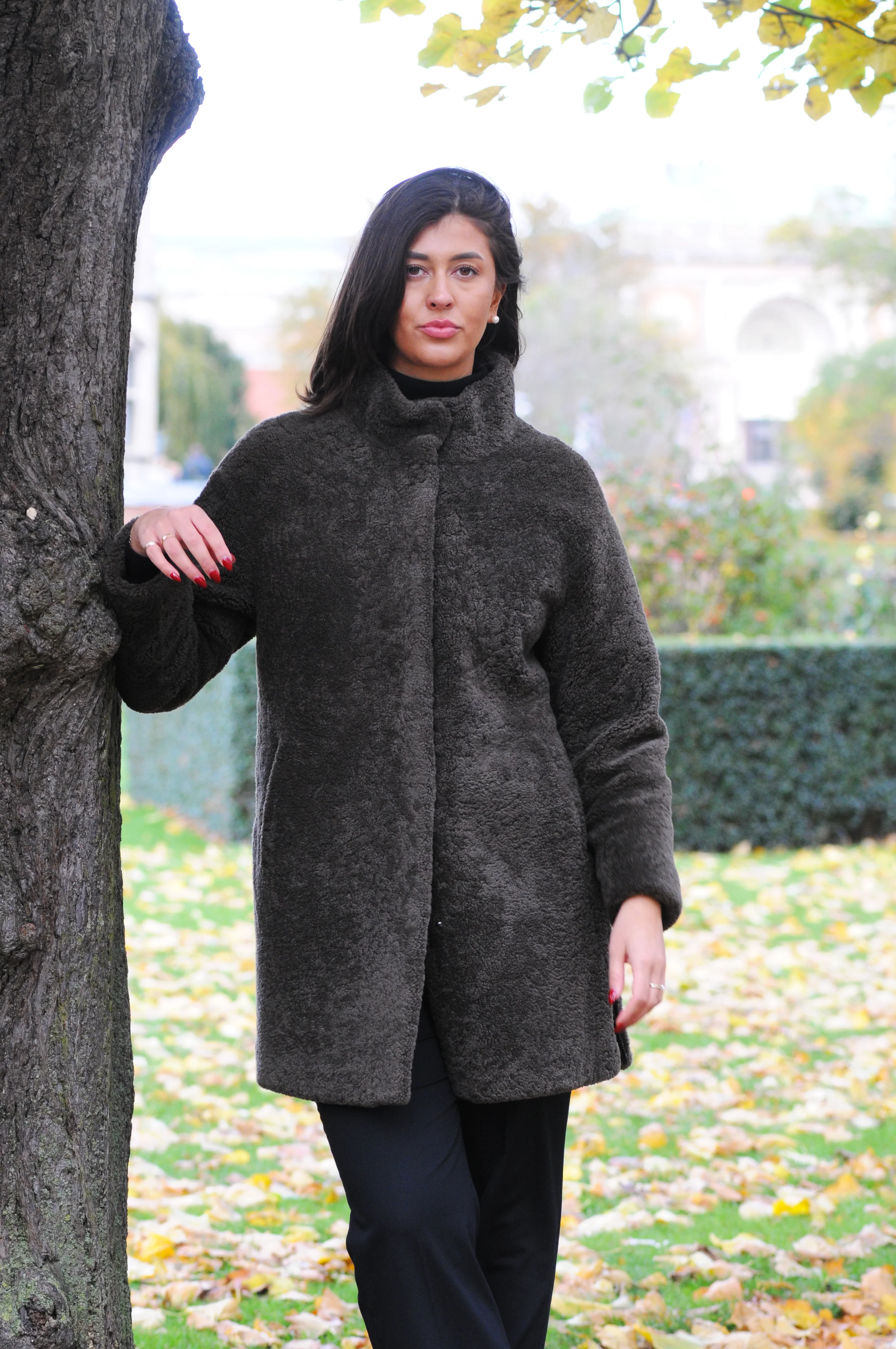 Ganaia, 85 cm. - krave - Curly lam - kvinder - Army - Image 3