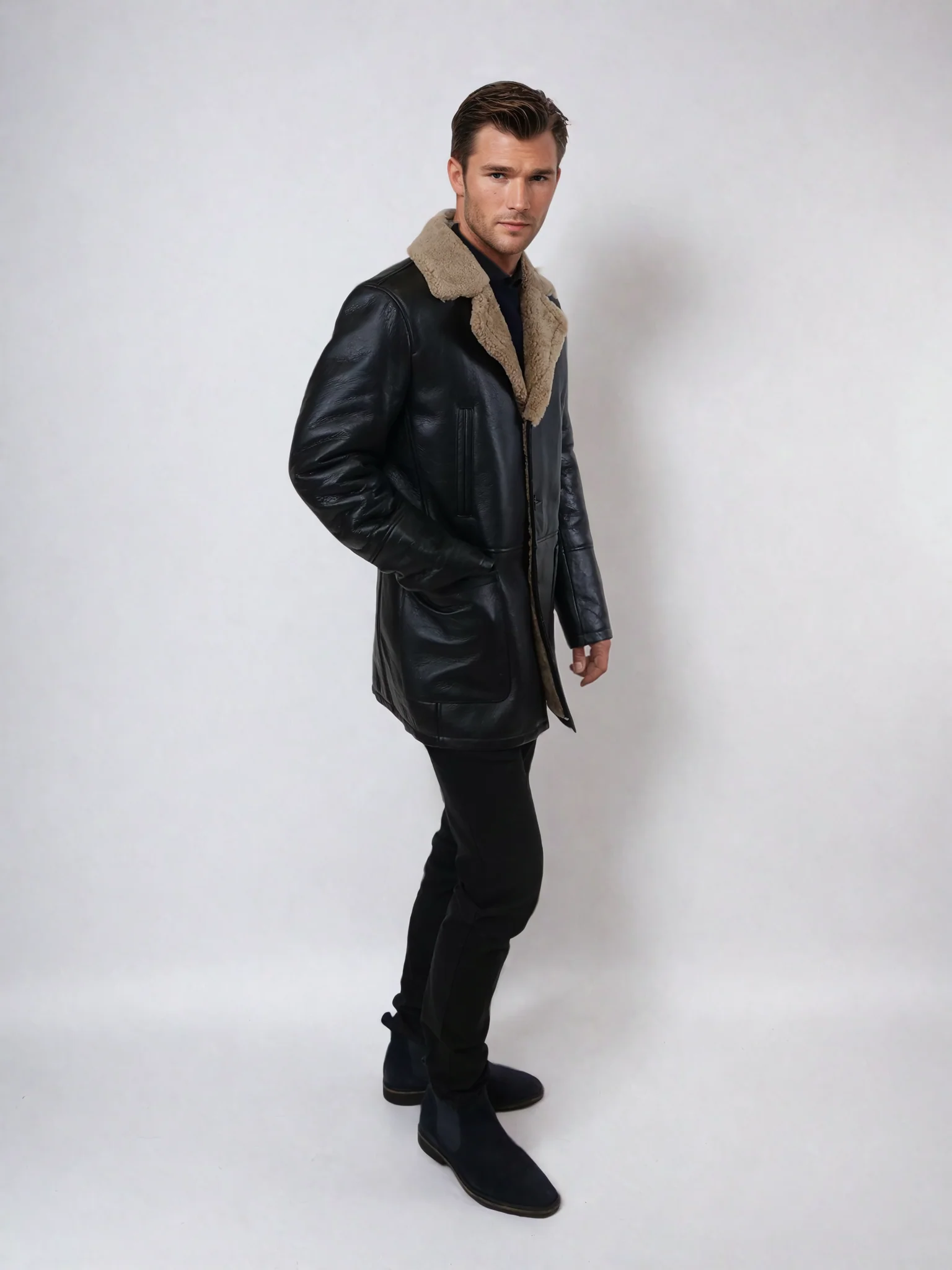 Georges, 82 cm. - Rulams Jakke - Herre - Sort - Image 5