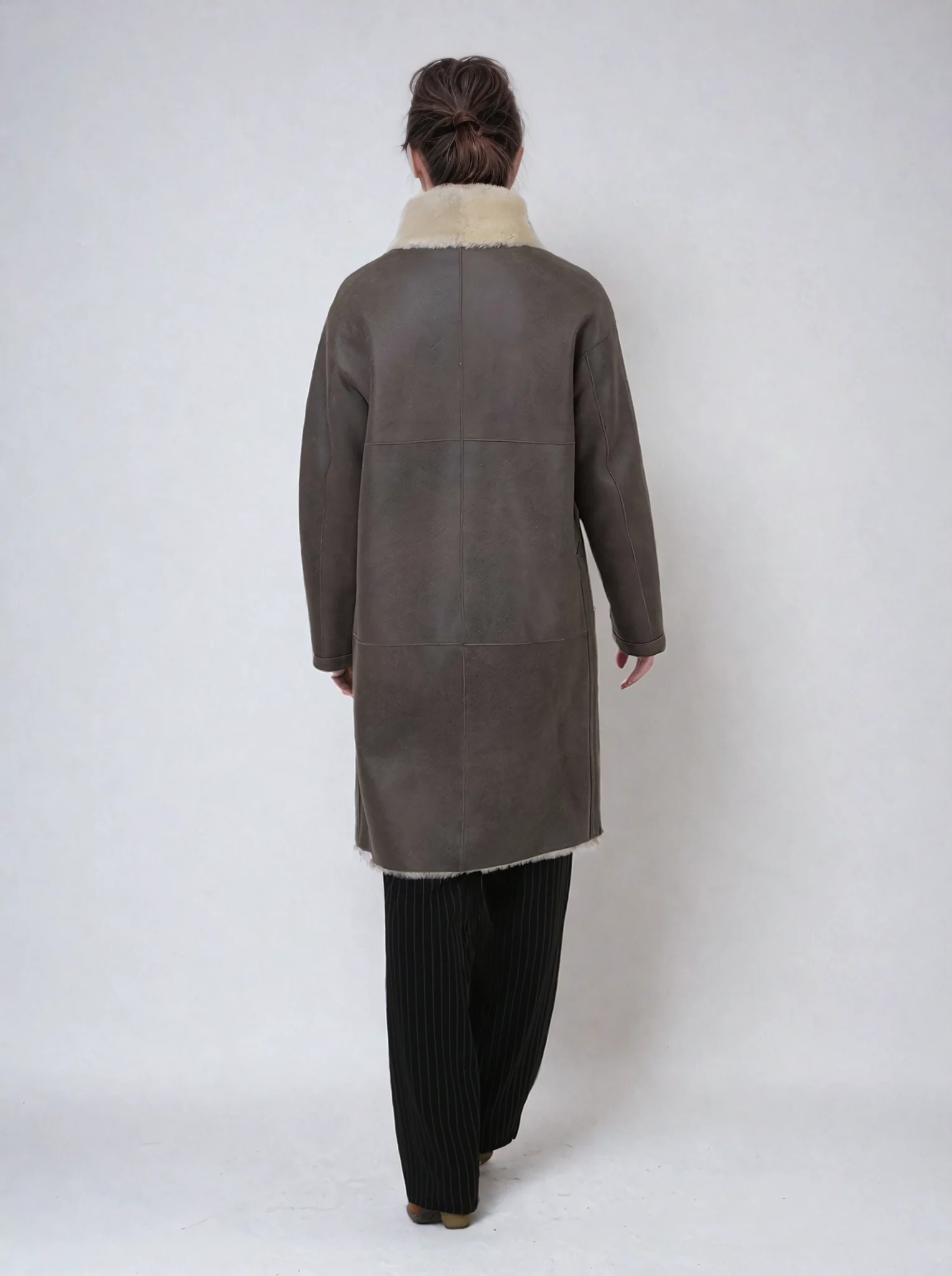 Giorgiana,95 cm. - Krave - Rulams Jakke - Kvinde - Brun - Image 5