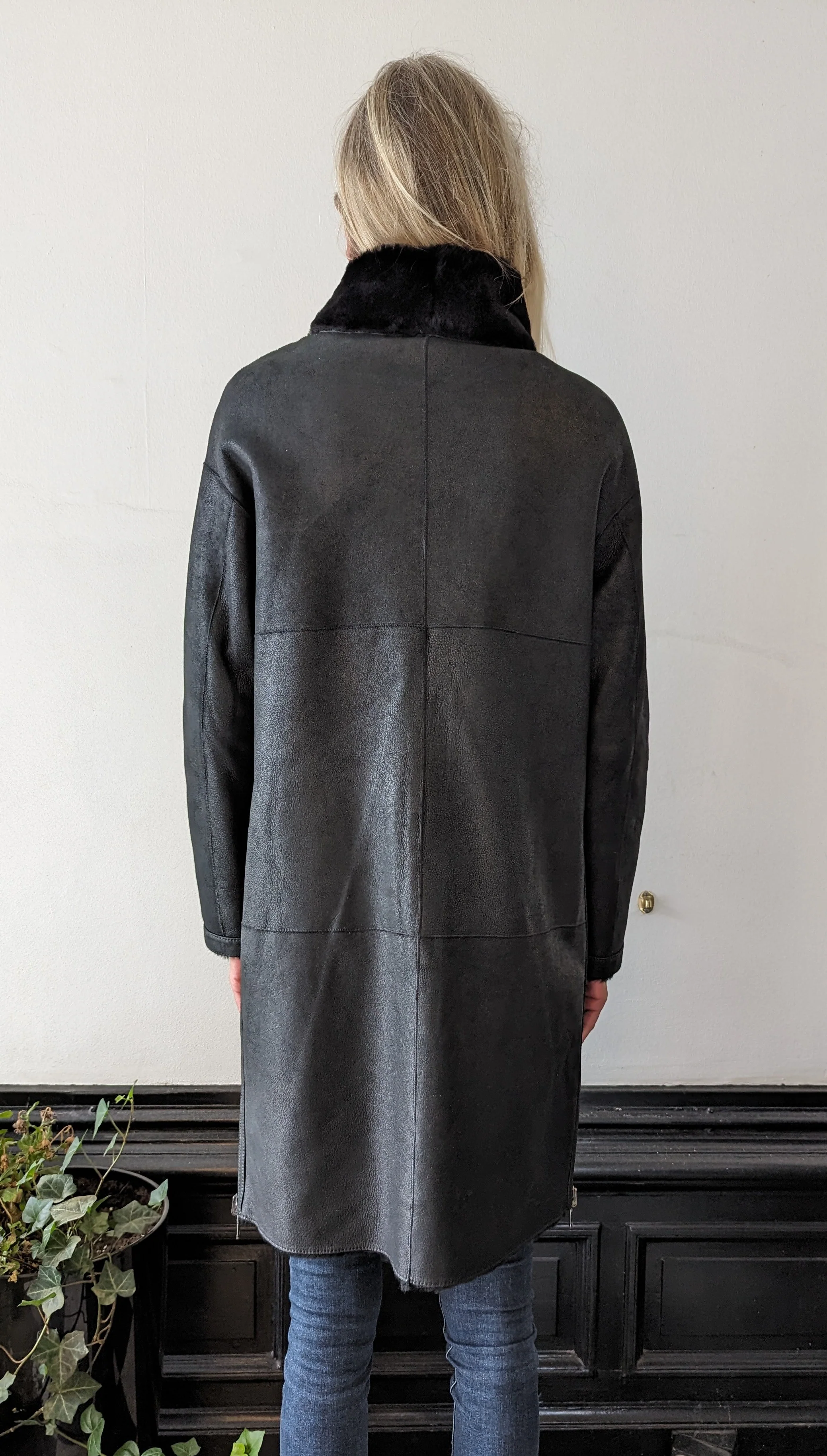 Giorgiana, 95 cm. - Krave - Rulams Jakke - Kvinde - Sort - Image 8
