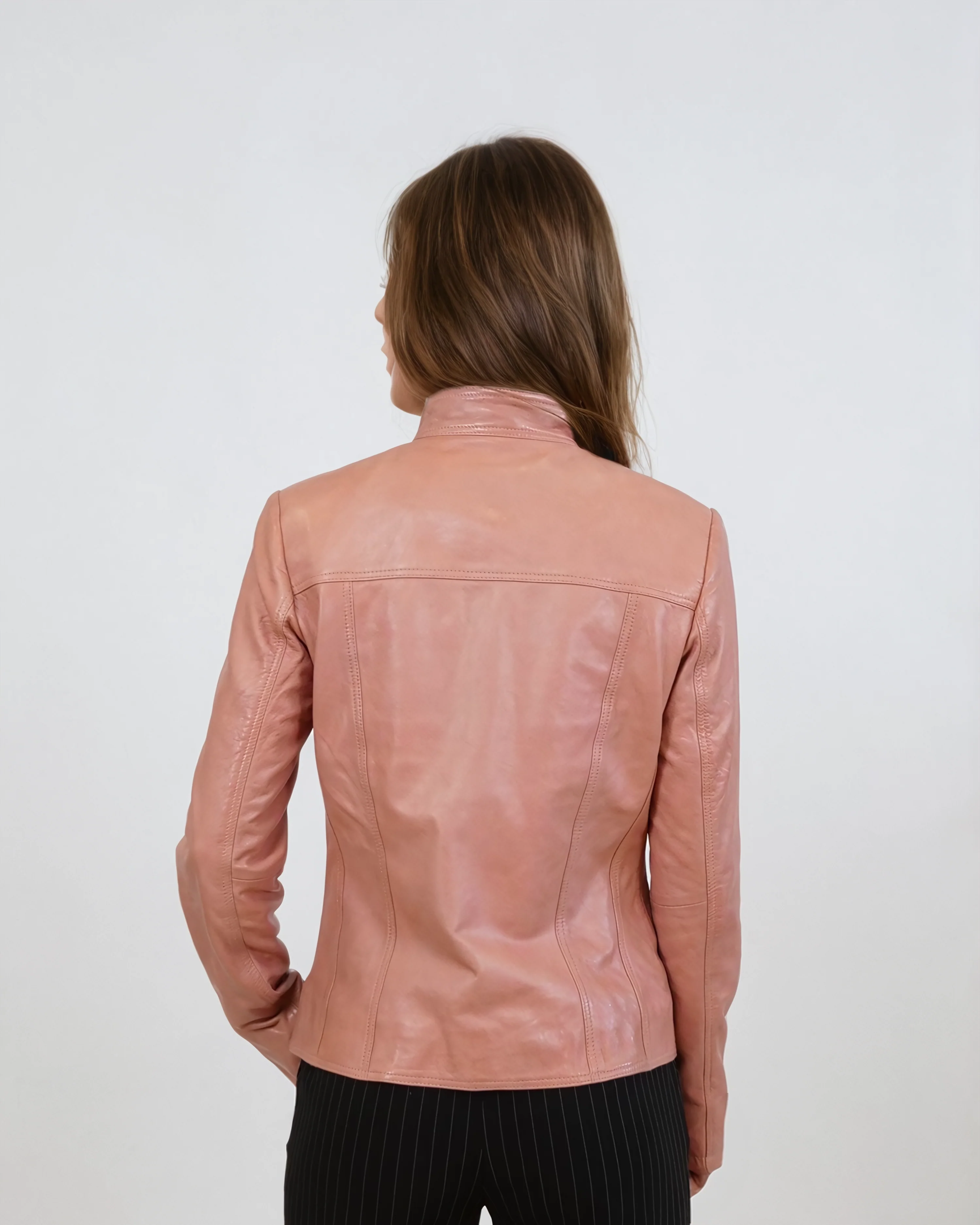 Glædelig, 60 cm. - Lamlæder - Kvinder - Peach - Image 7