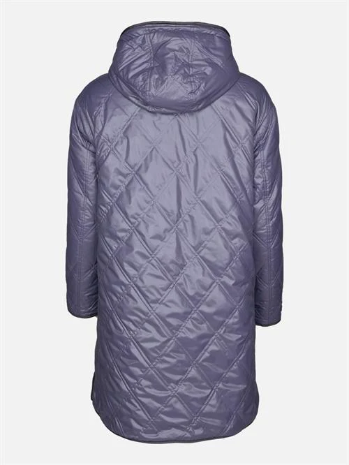 Gernsey 90 cm. - lamme pels jakke - Hætte - Dame - Grå og hvid - Image 5