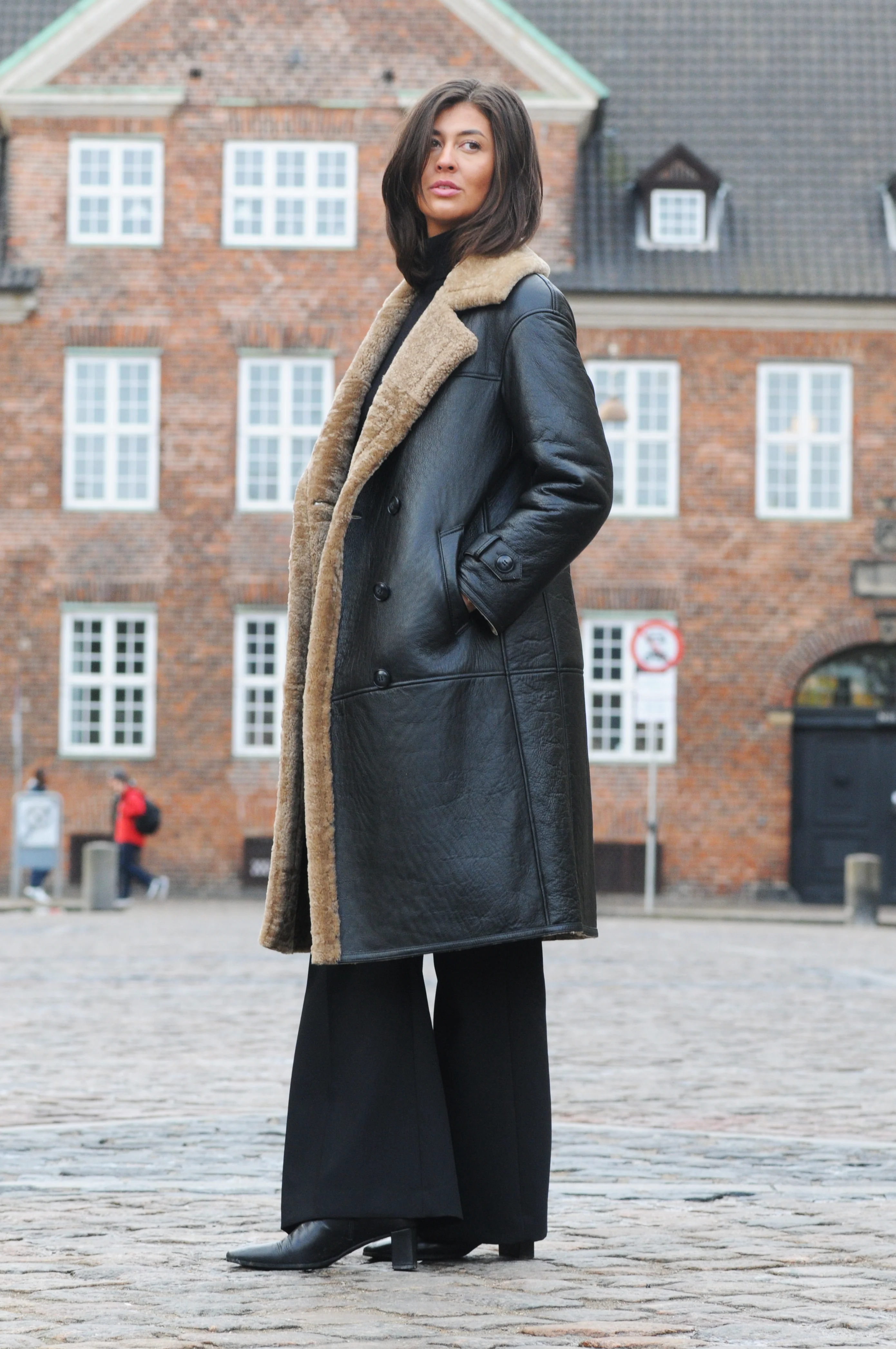 Hada 105 cm. - Rulam frakke - Dame - Sort - Image 2