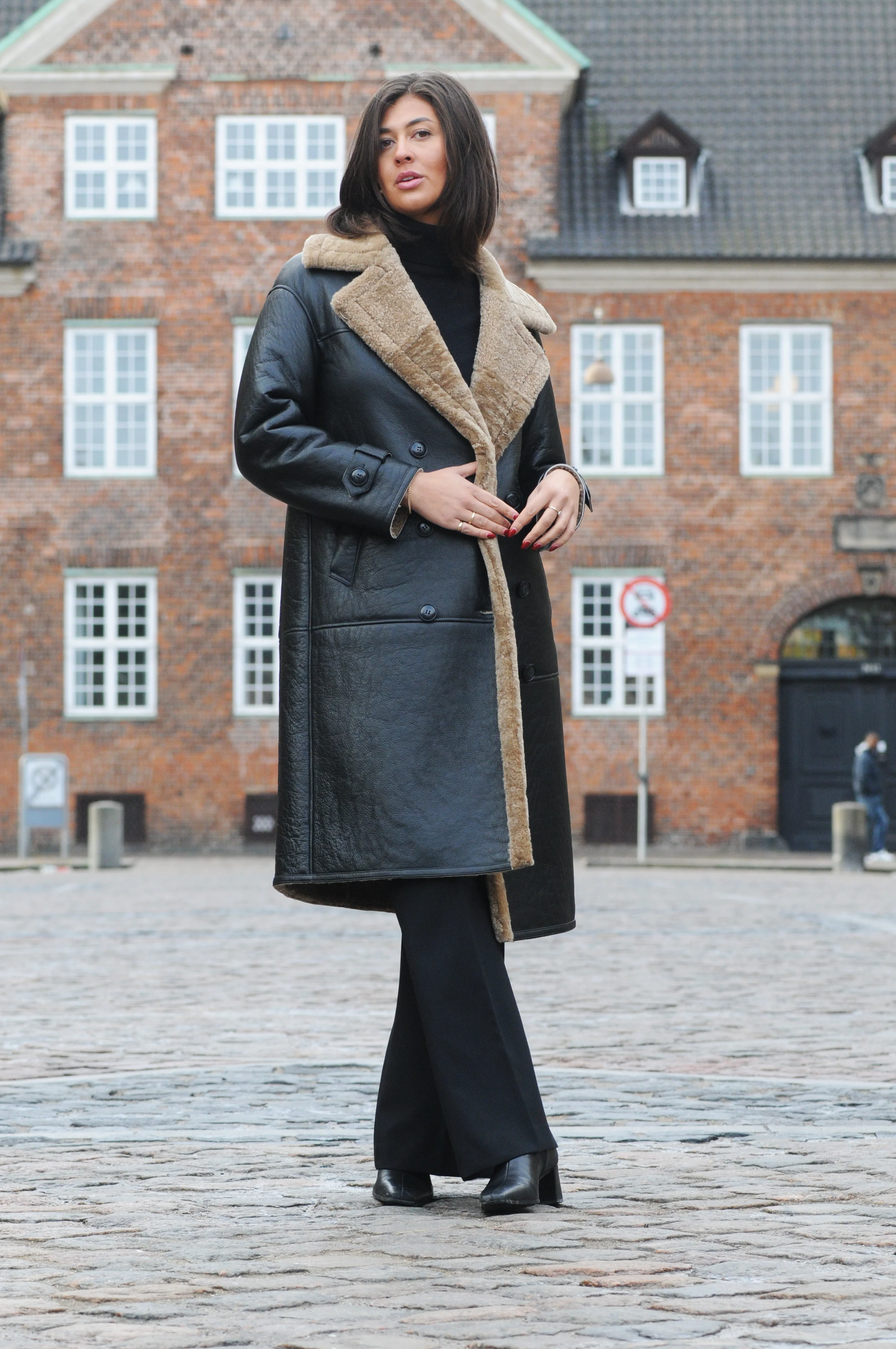 Hada 105 cm. - Rulam frakke - Dame - Sort - Image 4