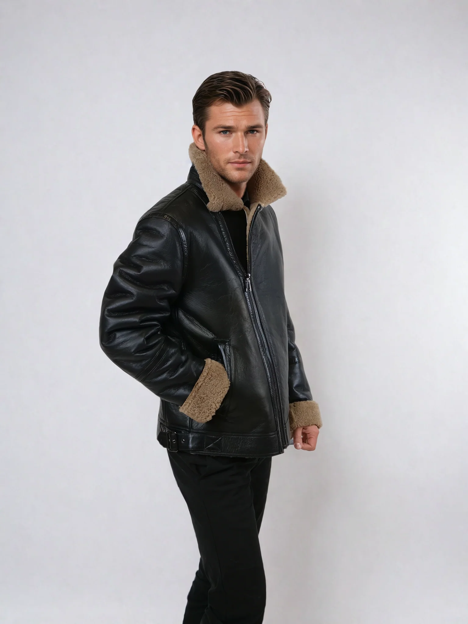 Hadley, 68 cm. - krave - rock lam - mand - sort - Image 5