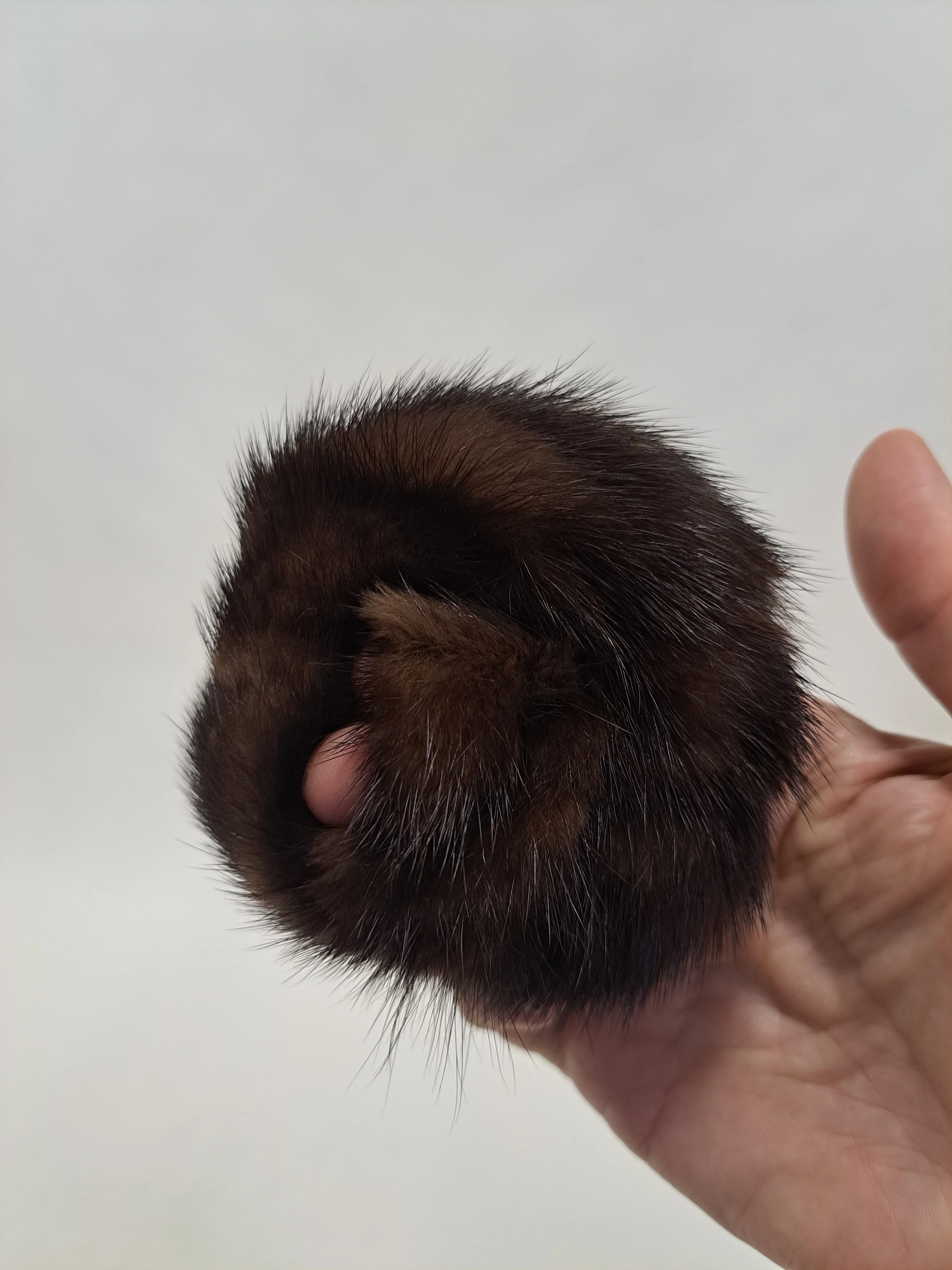Hårbinding - mink - tilbehør - mørkebrun - Image 2