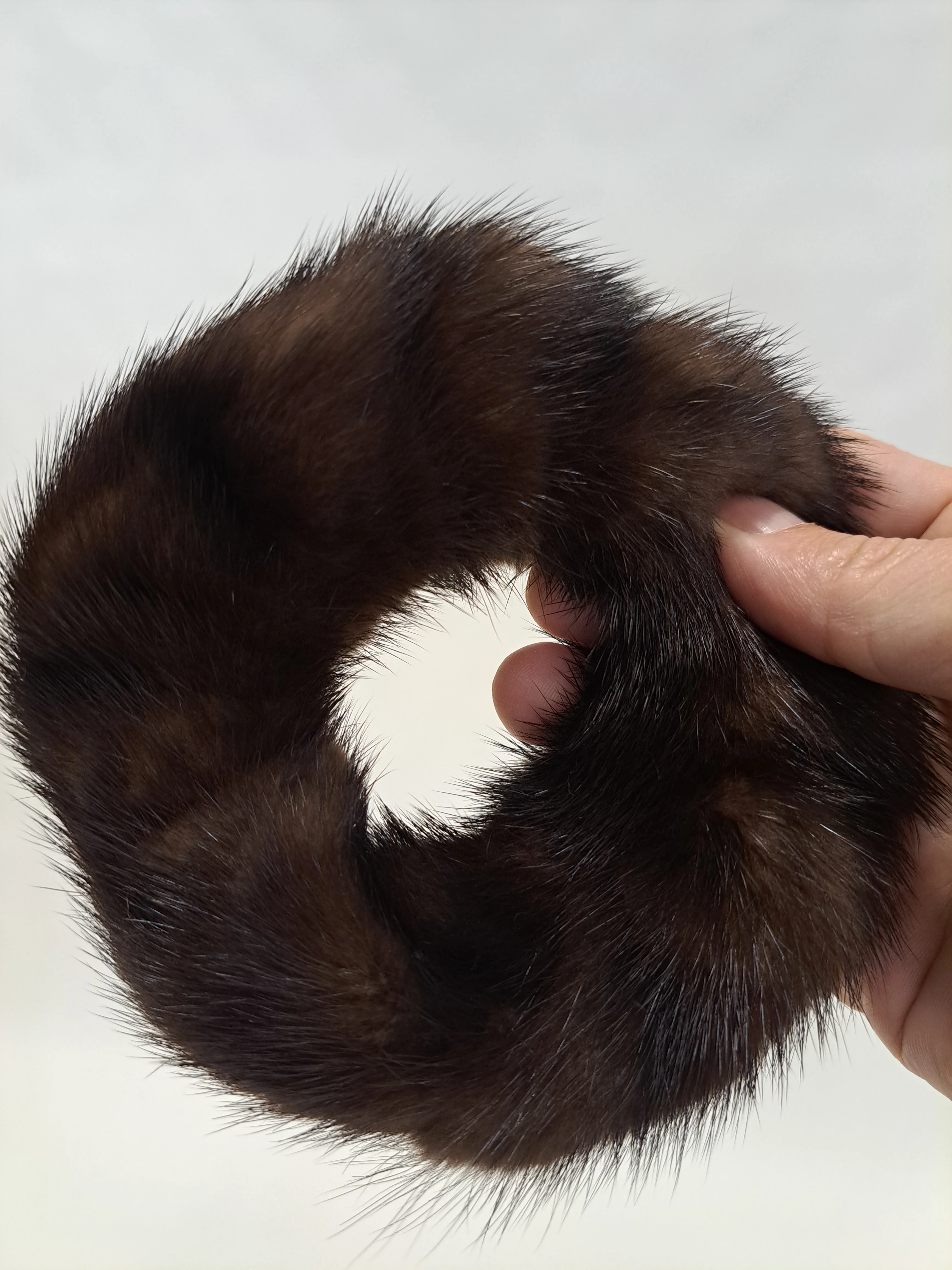 Hårbinding - mink - tilbehør - mørkebrun - Image 4