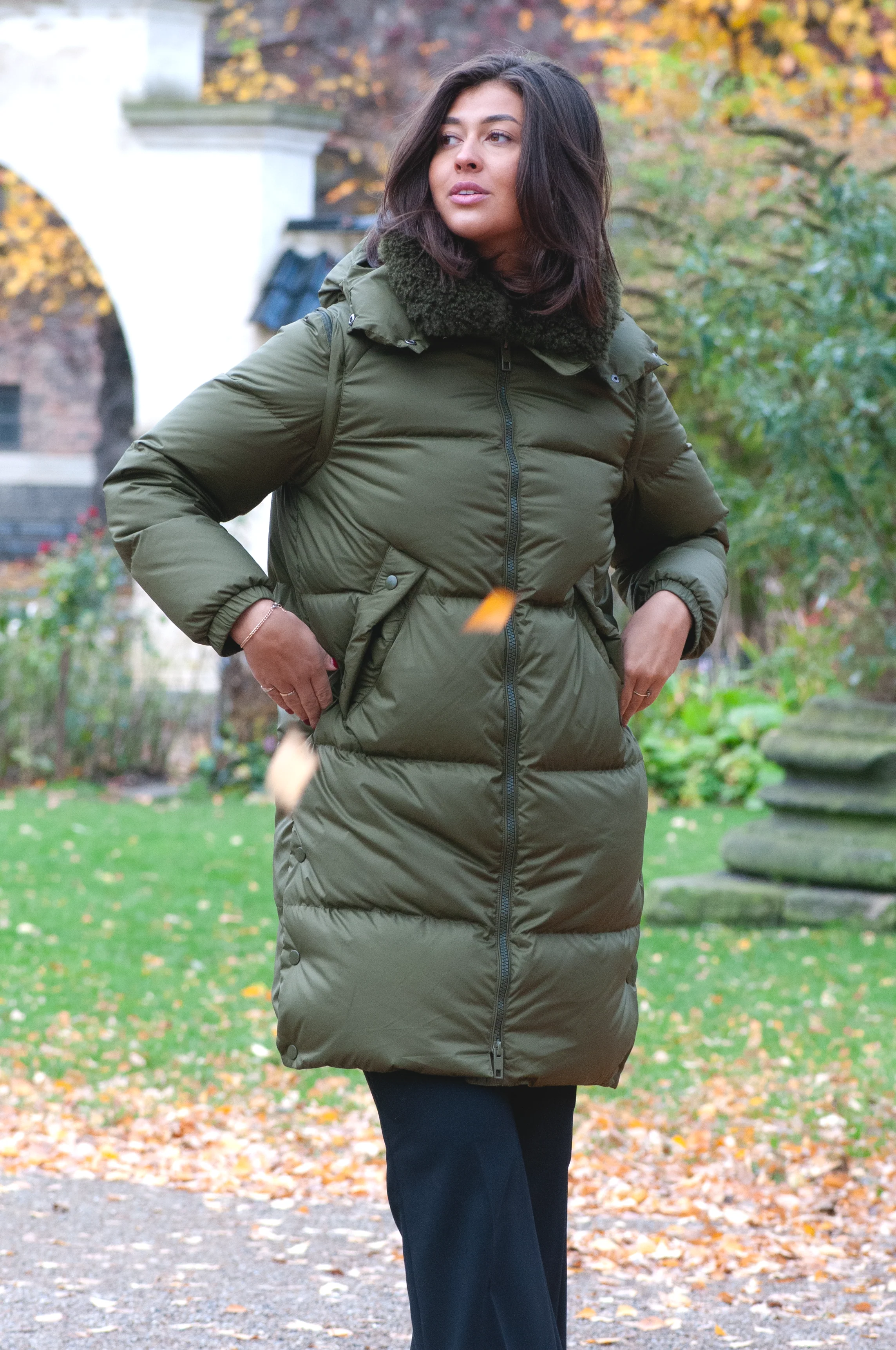 Heather, 98 cm. - Down Jacket/Vest - Kvinder - Army Green - Image 3