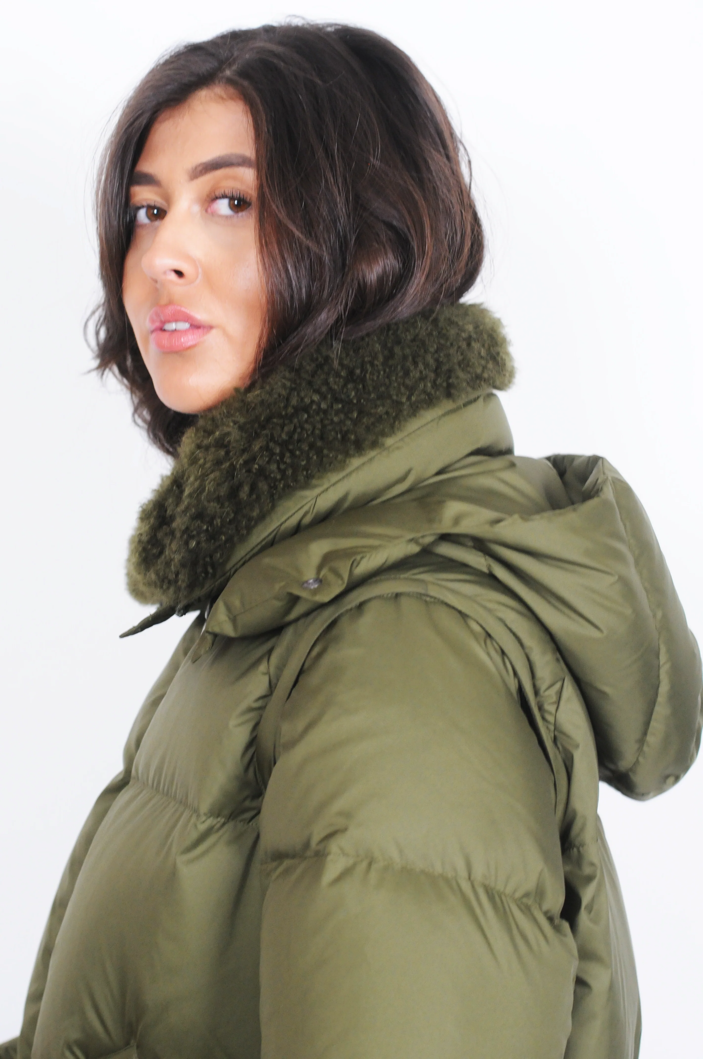 Heather, 98 cm. - Down Jacket/Vest - Kvinder - Army Green - Image 6