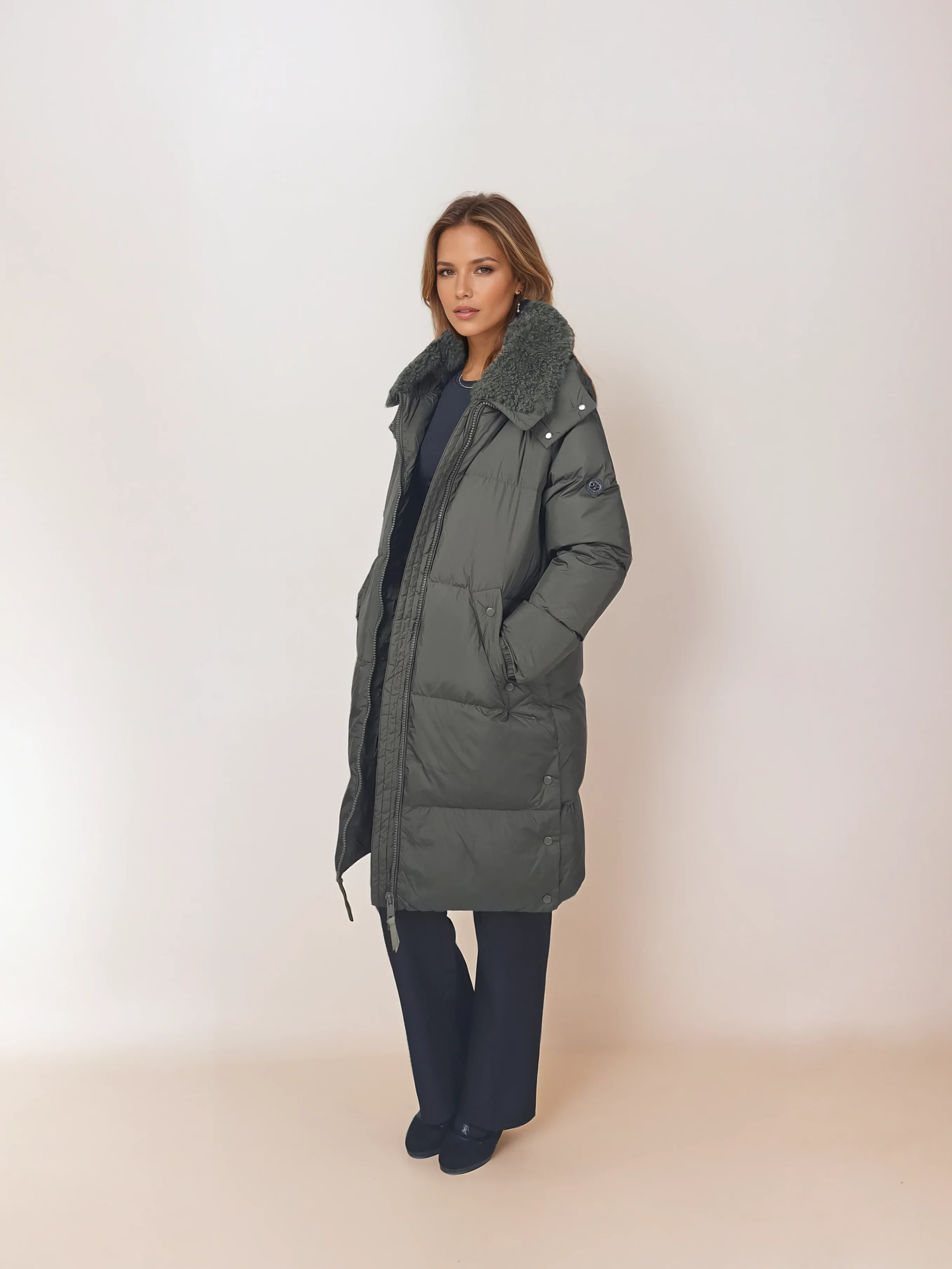 Heather, 98 cm. - Down Jacket/Vest - Kvinder - Army Green - Image 8