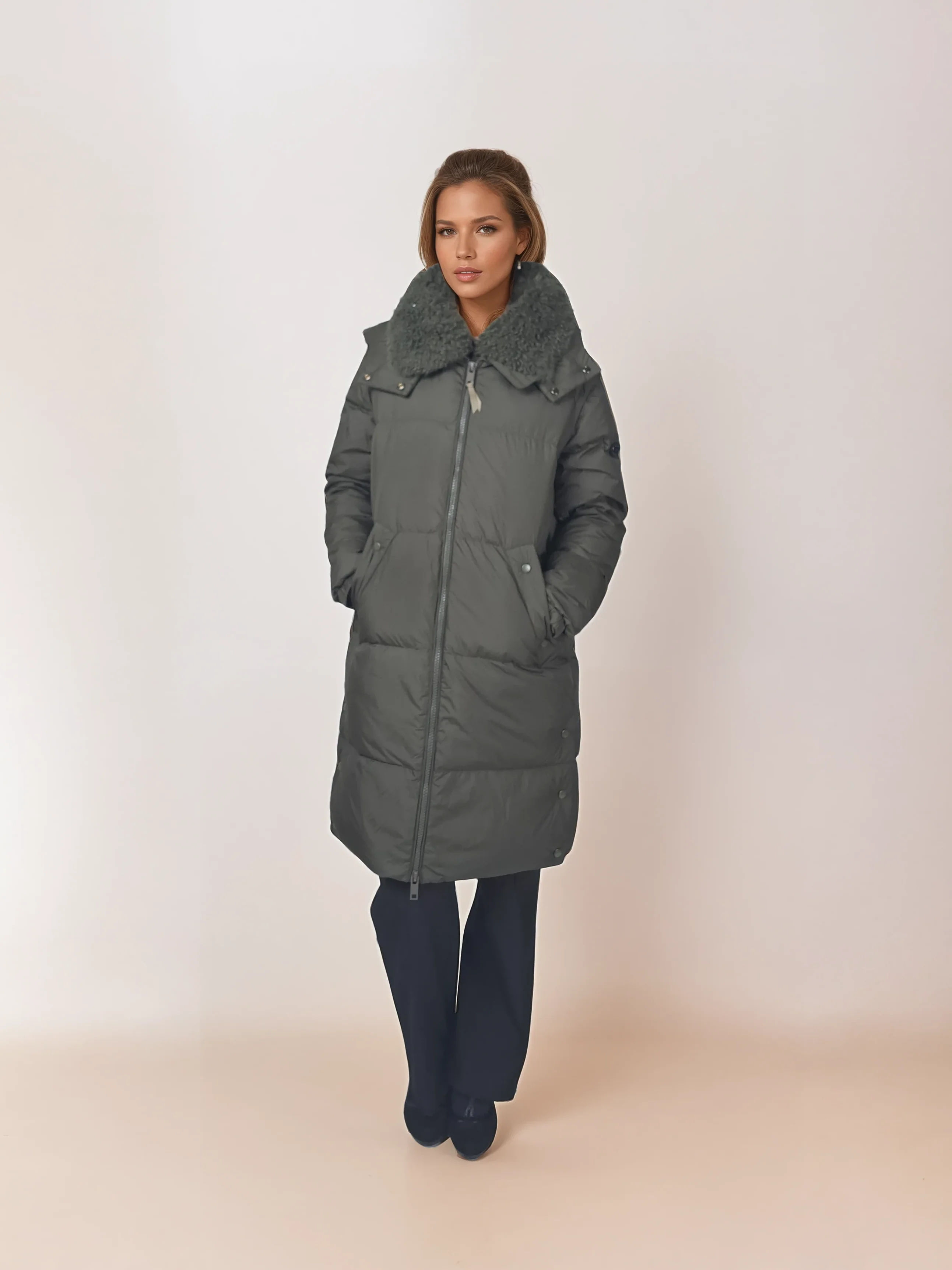Heather, 98 cm. - Down Jacket/Vest - Kvinder - Army Green - Image 9