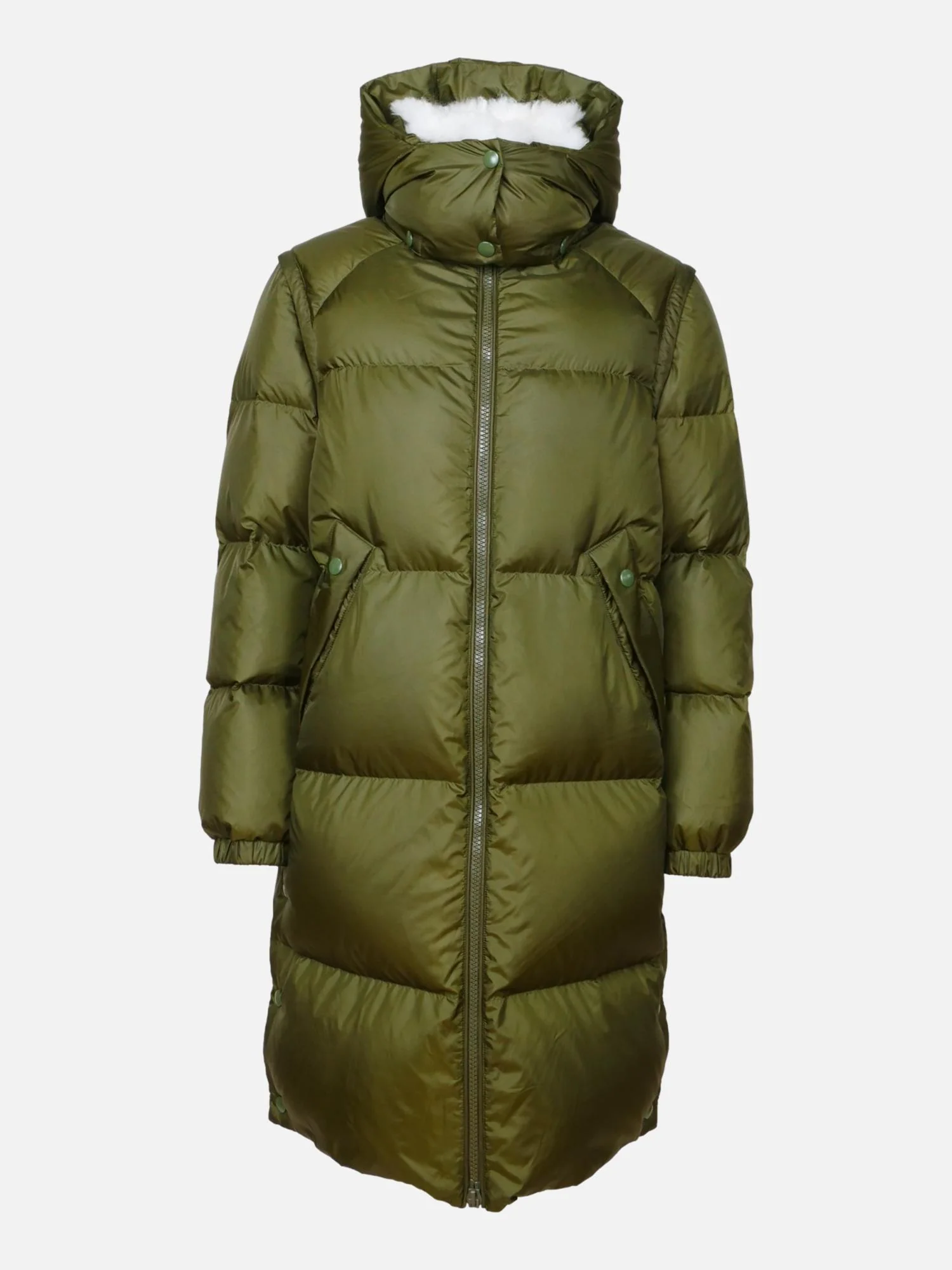 Heather, 98 cm. - Hætte - Dunjakke - Kvinde - Army