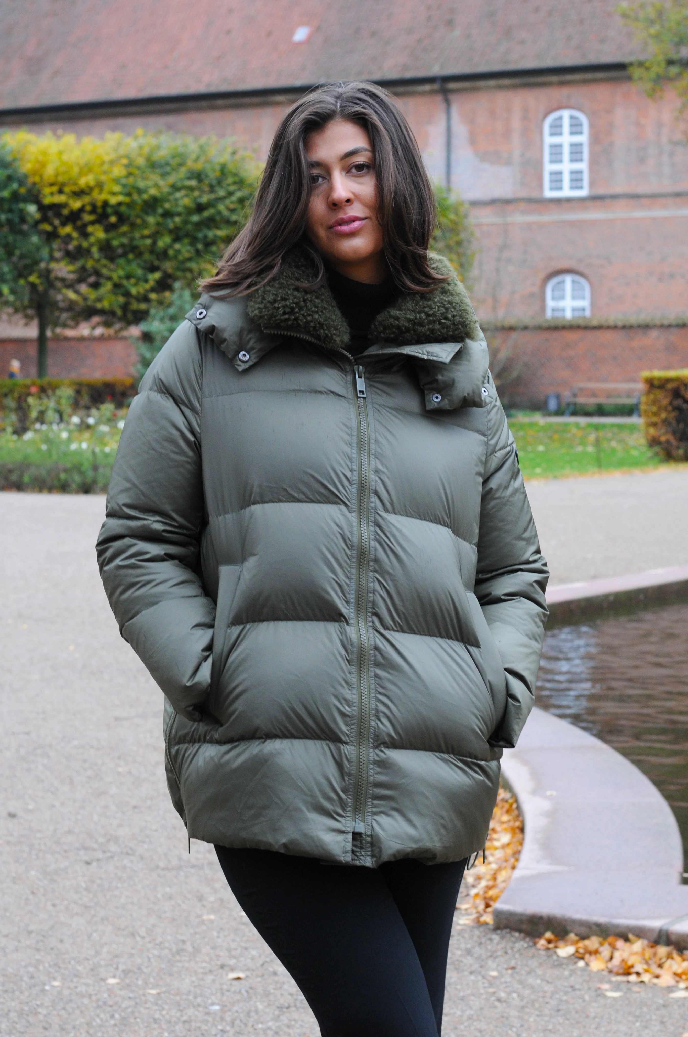 Hester, 75 cm. - Hood - Down - Kvinder - Grøn