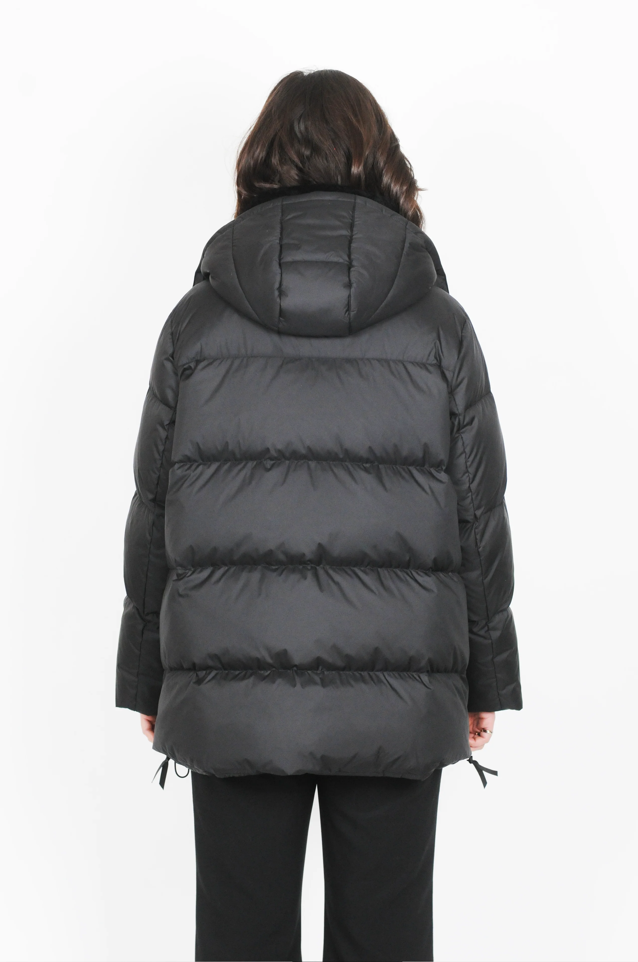 Hester, 75 cm. - Dunjakke med hætte - kvinder - sort - Image 2