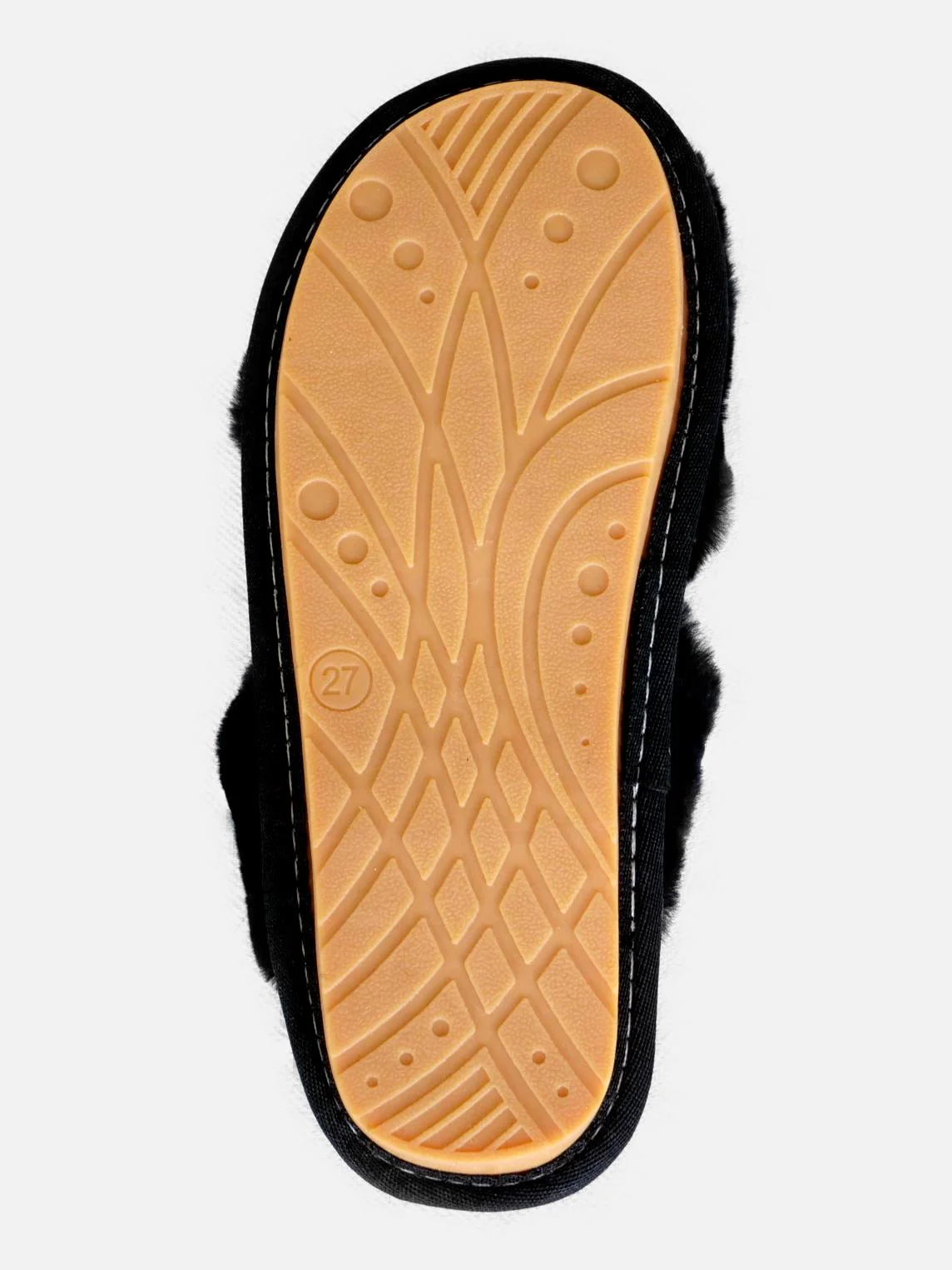 HL21X120 Pels slippers i lam - Dame og Herre - Sort - Image 4