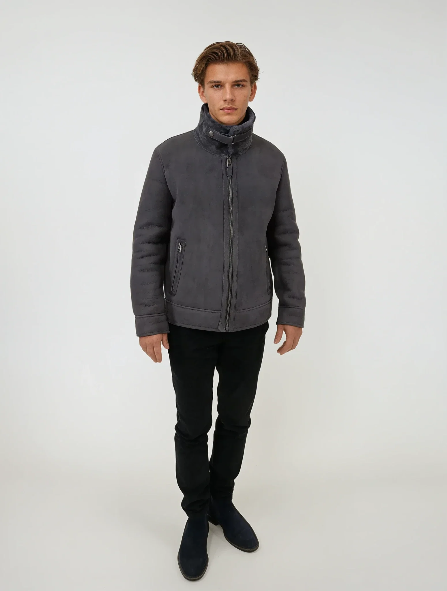 Iannis, 67 cm. - Krave - Nappa Lamb - Mand - Grå - Image 5