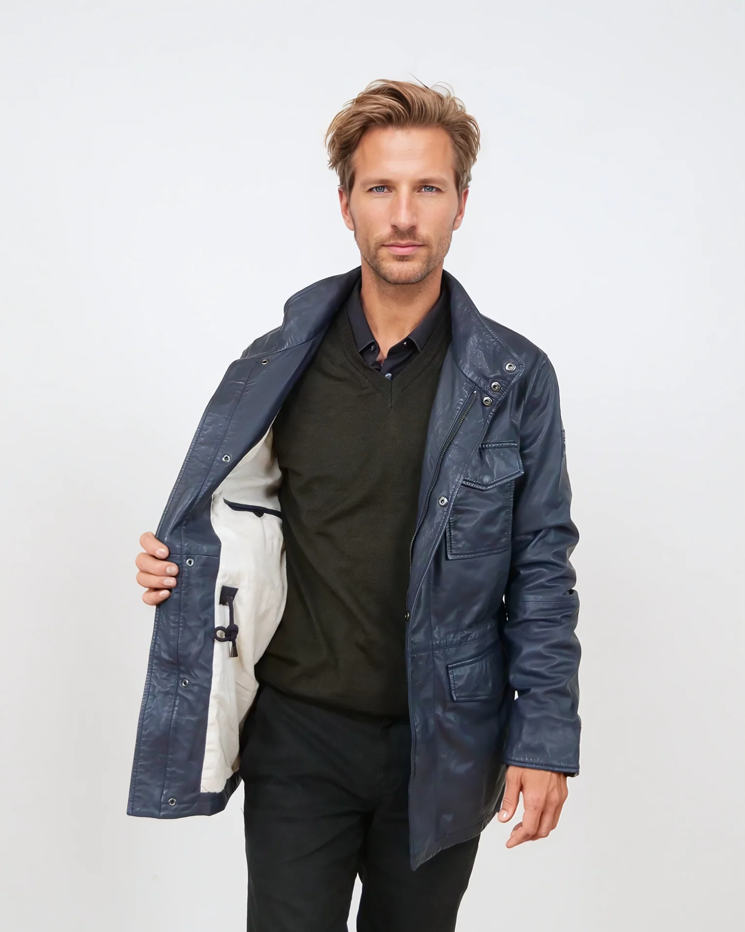 ICCY, 75 cm. - lam læder - mand - blå - Image 6