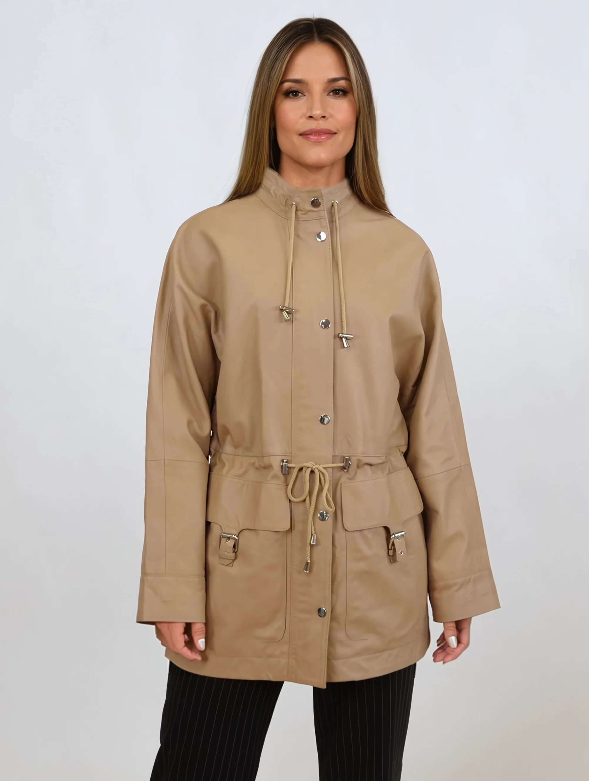 Idalie, 75 cm. - Lam Dior læder - Kvinder - Latte