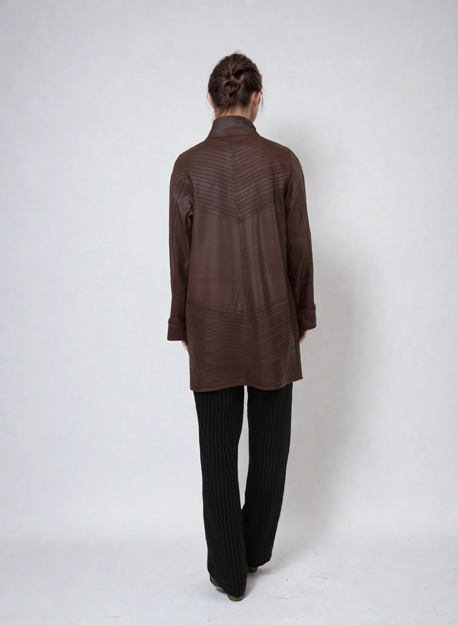 Isabella, 80 cm. - Nappalon læder - Kvinder - Brandy - Image 3