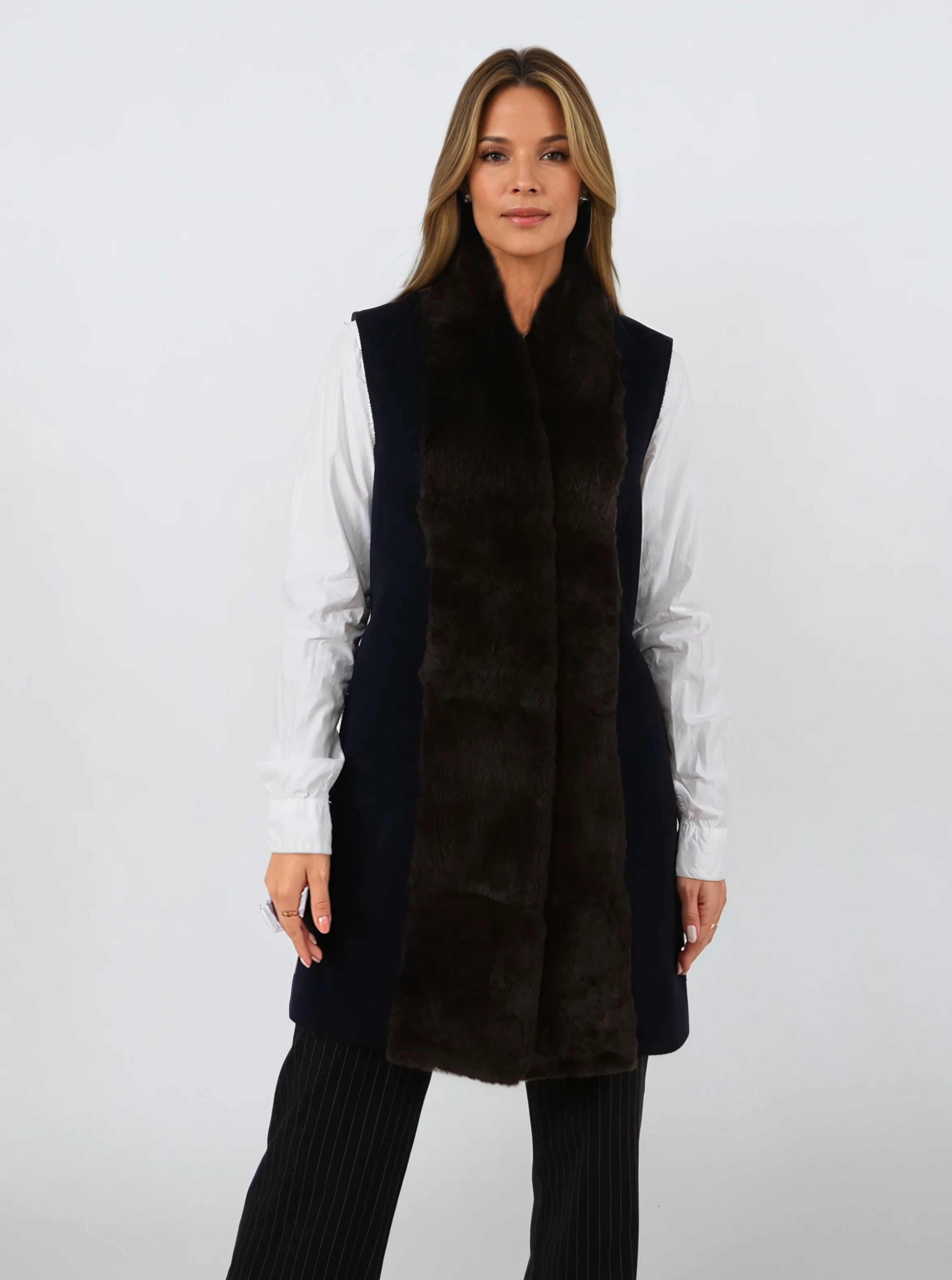 Isalyne, 85 cm.  - Rex - Kvinder - Navy