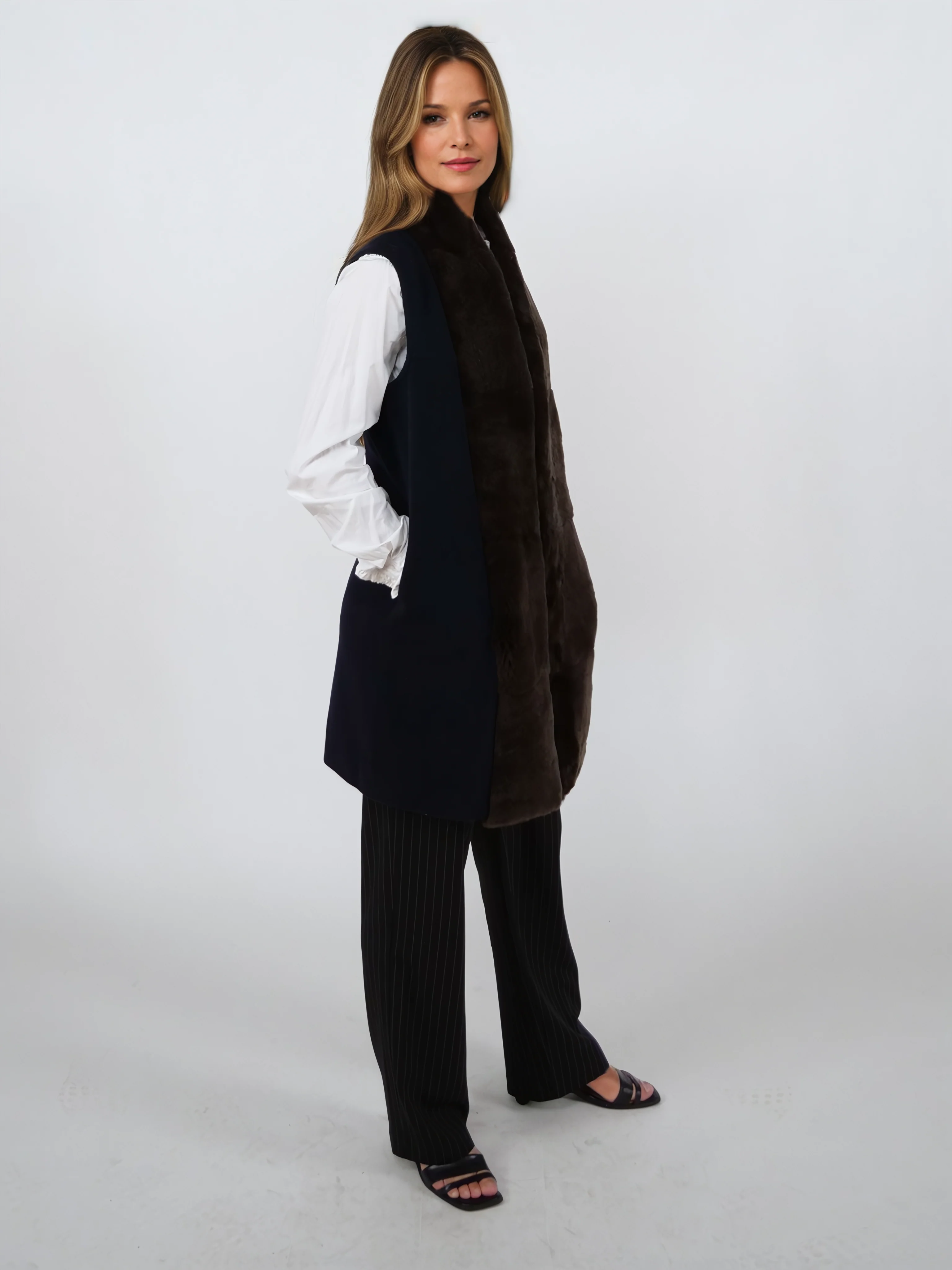 Isalyne, 85 cm.  - Rex - Kvinder - Navy - Image 5