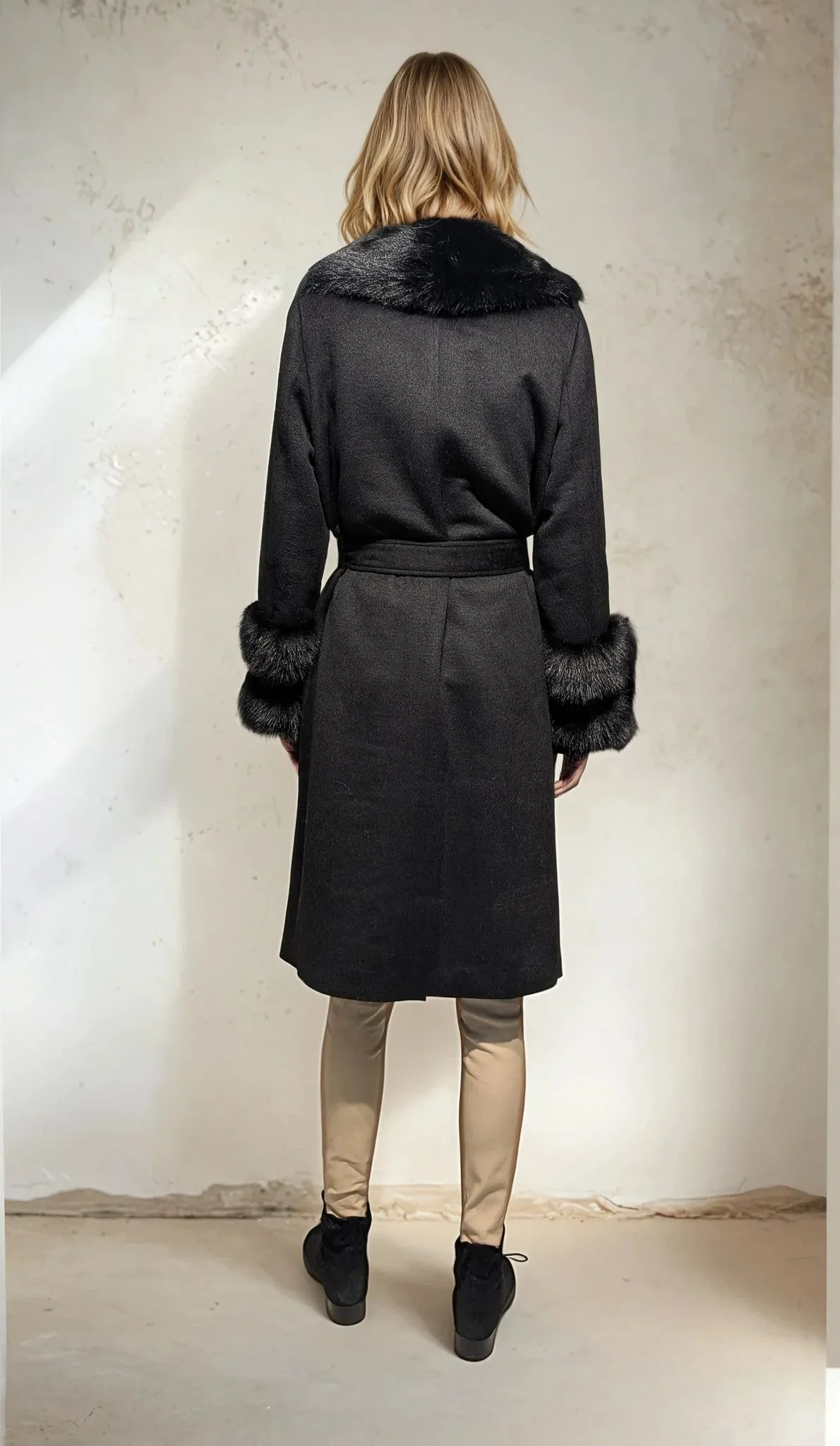 Ivanna, 105 cm. - krave - tekstil - kvinder - sort - Image 2
