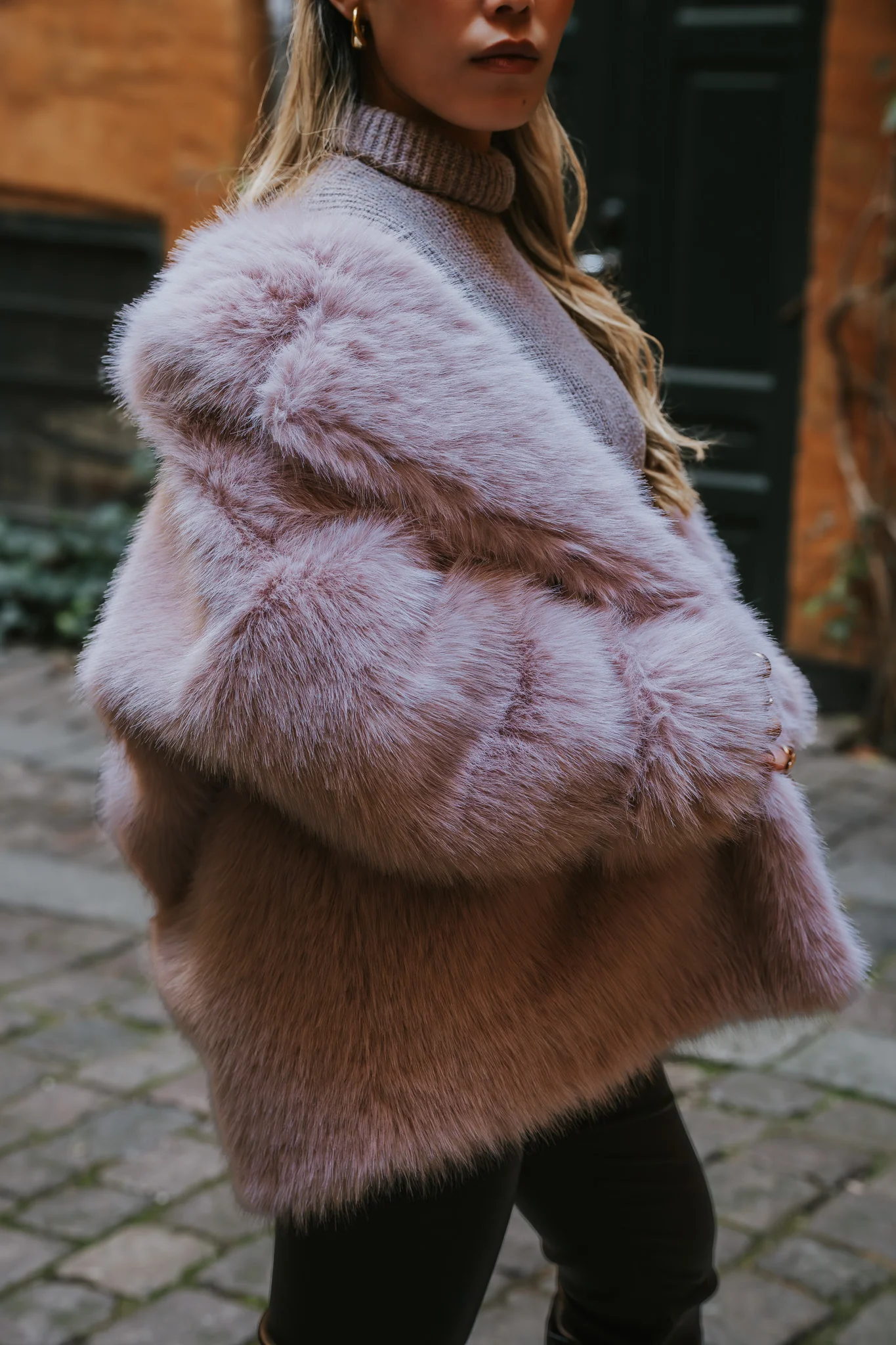 Jemima, 70 cm. - 100 % imiteret pels - Damer - Pink - Image 3